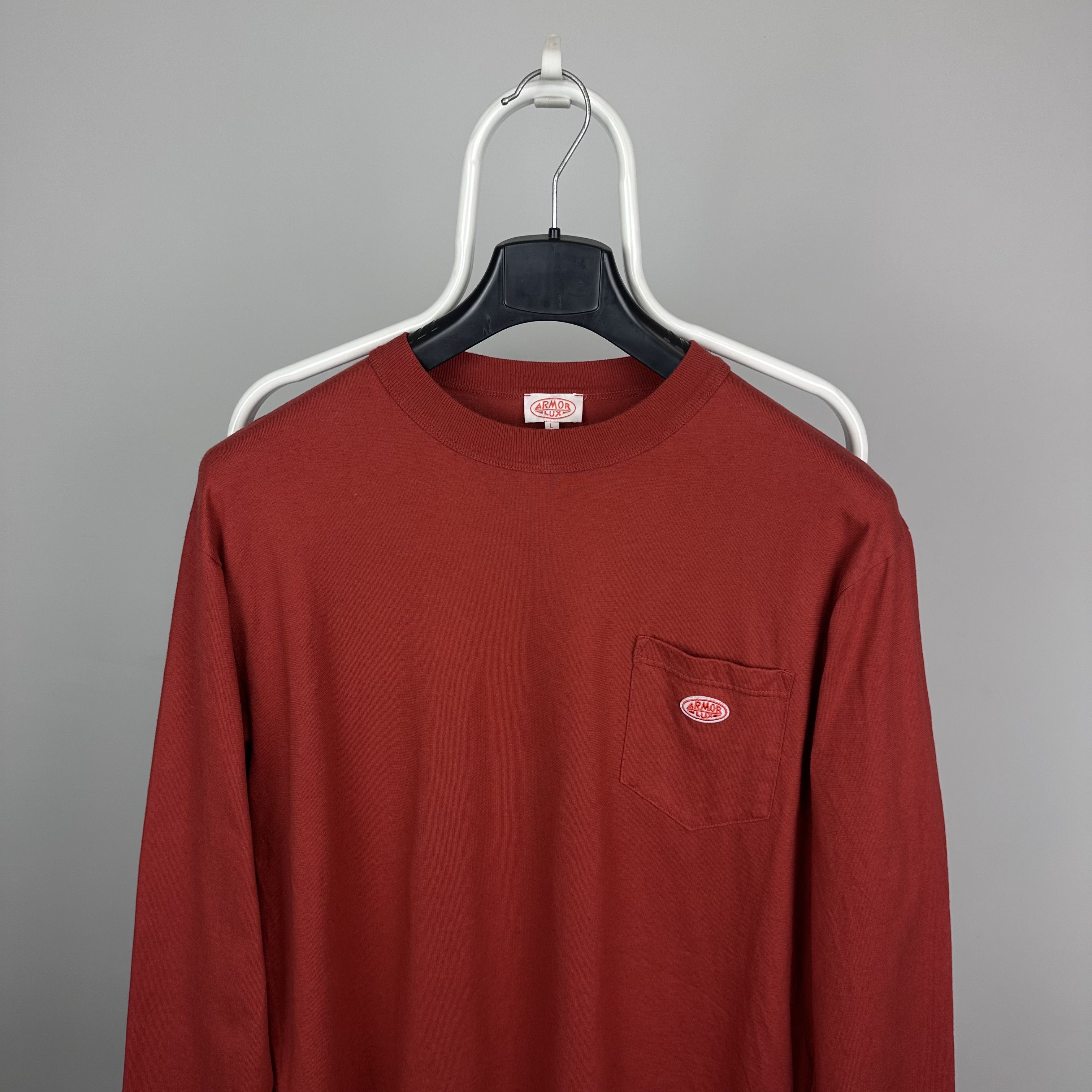 Armor-Lux Armor Lux long sleeve logo M L red cottton Size US L / EU 52-54 / 3 - 2 Thumbnail
