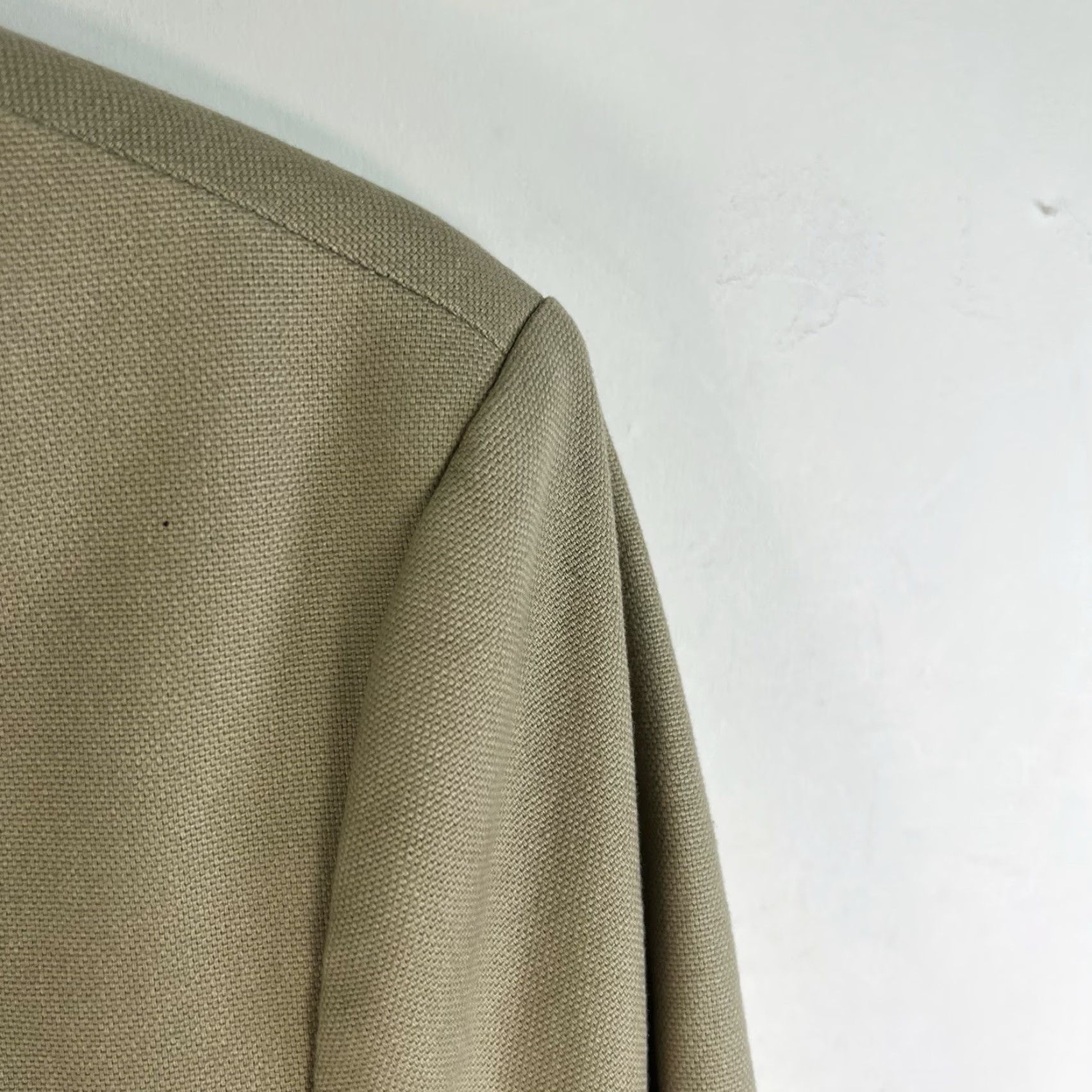 Vintage L.L. Bean Single-Breasted Sport Coat Blazer Mens Size 42T Beige Cotton Casual Business Size 42R - 2 Thumbnail