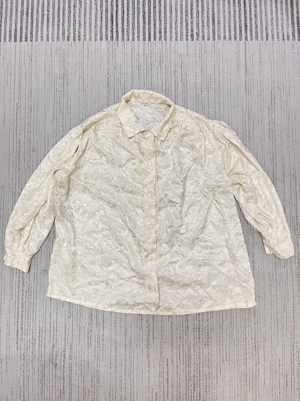 Christian dior silk flower shirt
