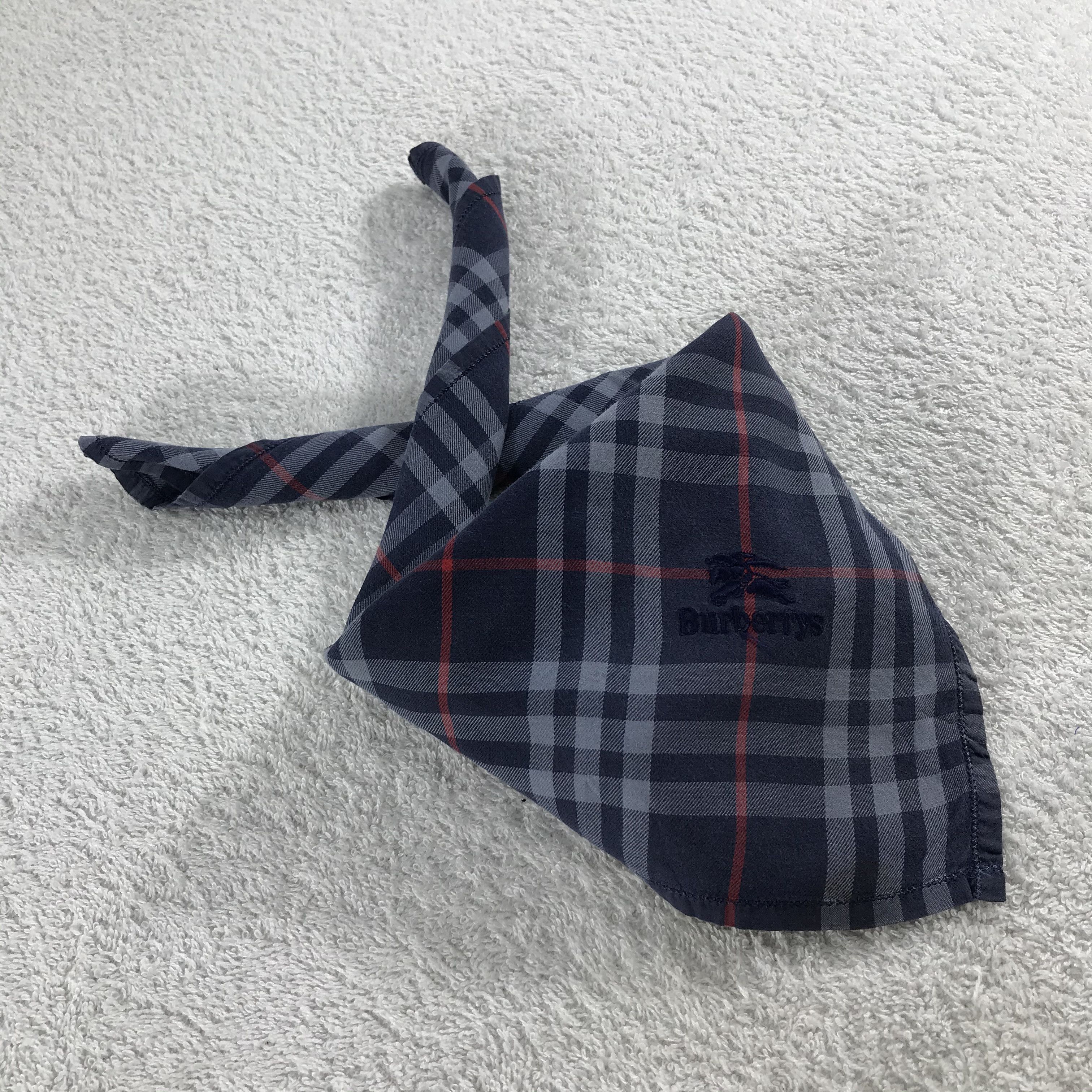 Burberry × Vintage Burberry Bandana / Handkerchief / Neckerchief - S077 Size ONE SIZE - 4 Thumbnail