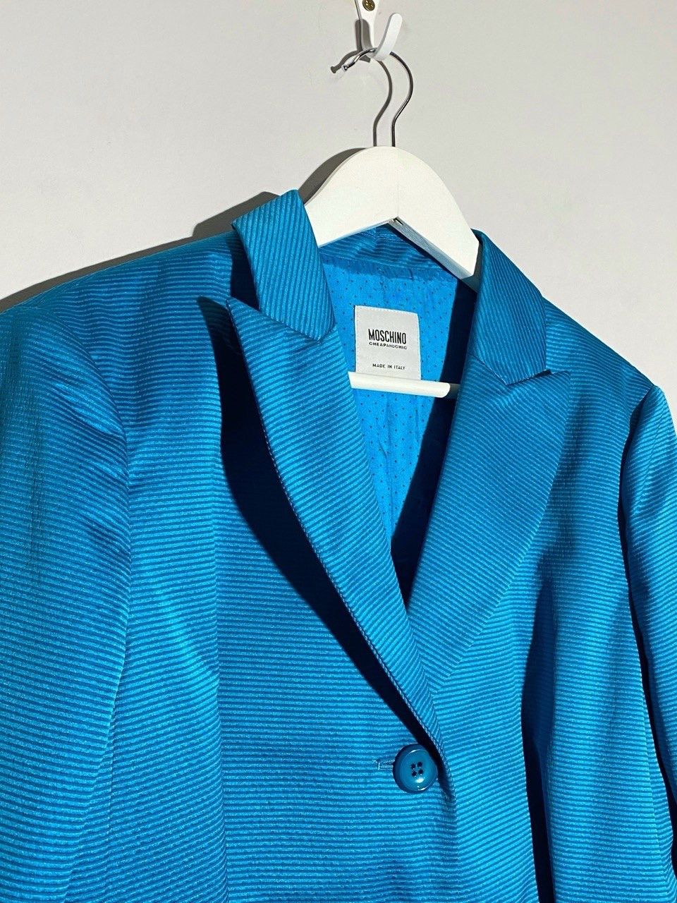 Moschino Moschino Cheap And Chic Striped Belted Blazer Jacket Size XL / US 12-14 / IT 48-50 - 6 Thumbnail