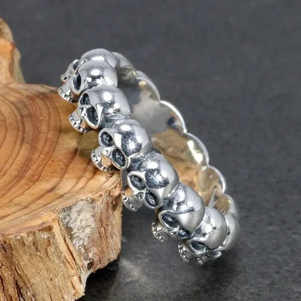VIBE Skull Skeleton Ring Size 7 8 9 10 11 Size ONE SIZE - 1 Thumbnail