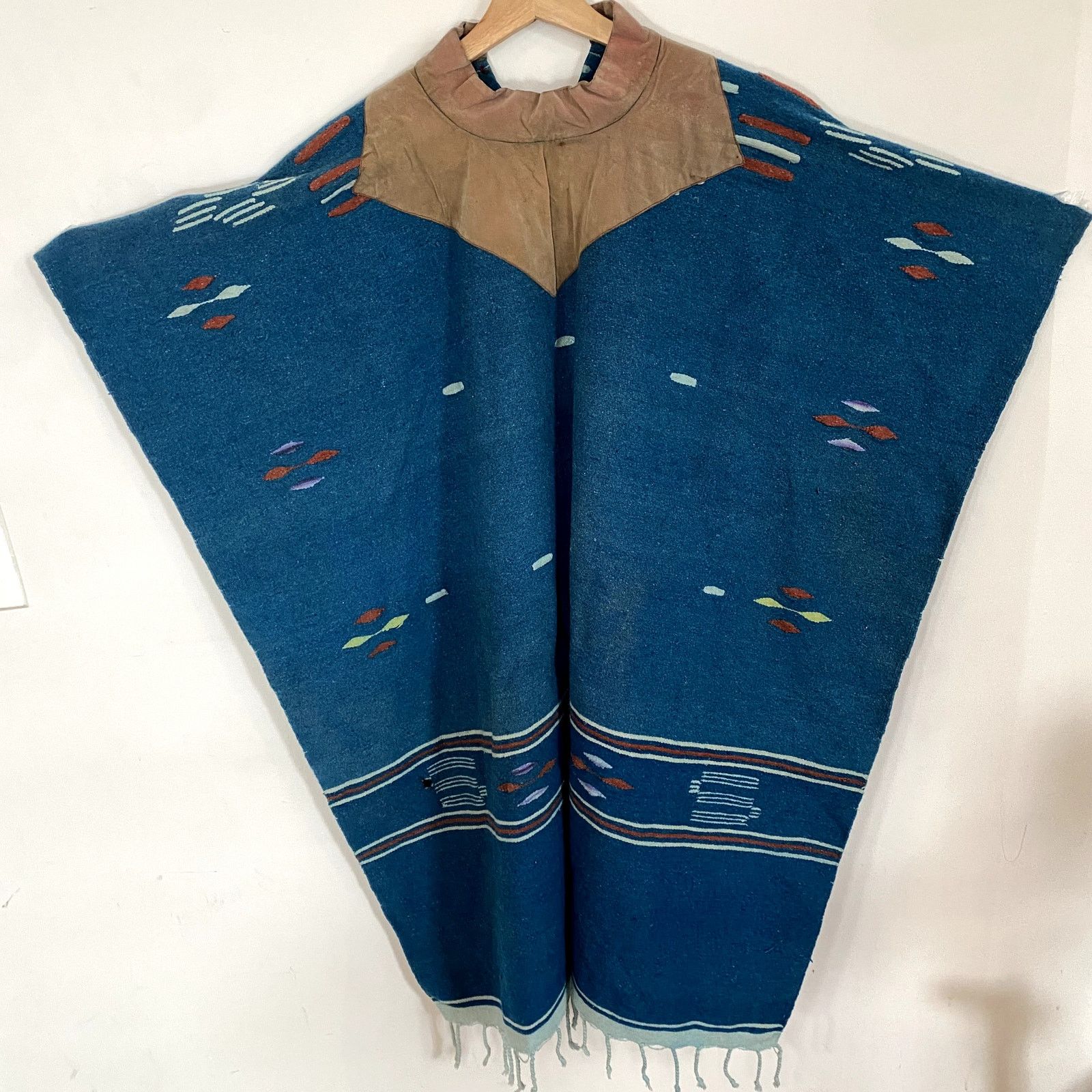 Vintage Vintage Wool Serape Poncho Southwestern Blanket Boho Size ONE SIZE - 3 Thumbnail