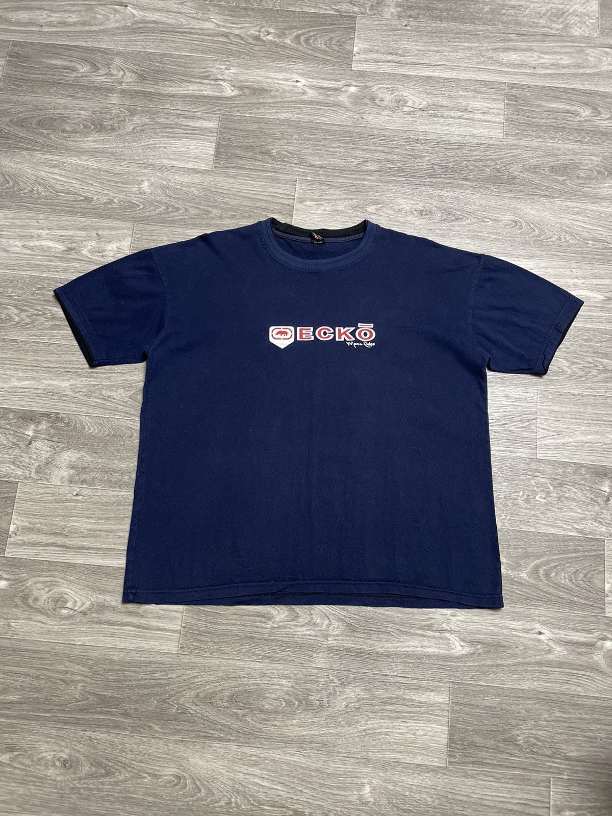 Ecko Unltd. Vintage Ecko Unltd Navy Blue Oversized Fit T-Shirt 90s Size US L / EU 52-54 / 3 - 16 Thumbnail