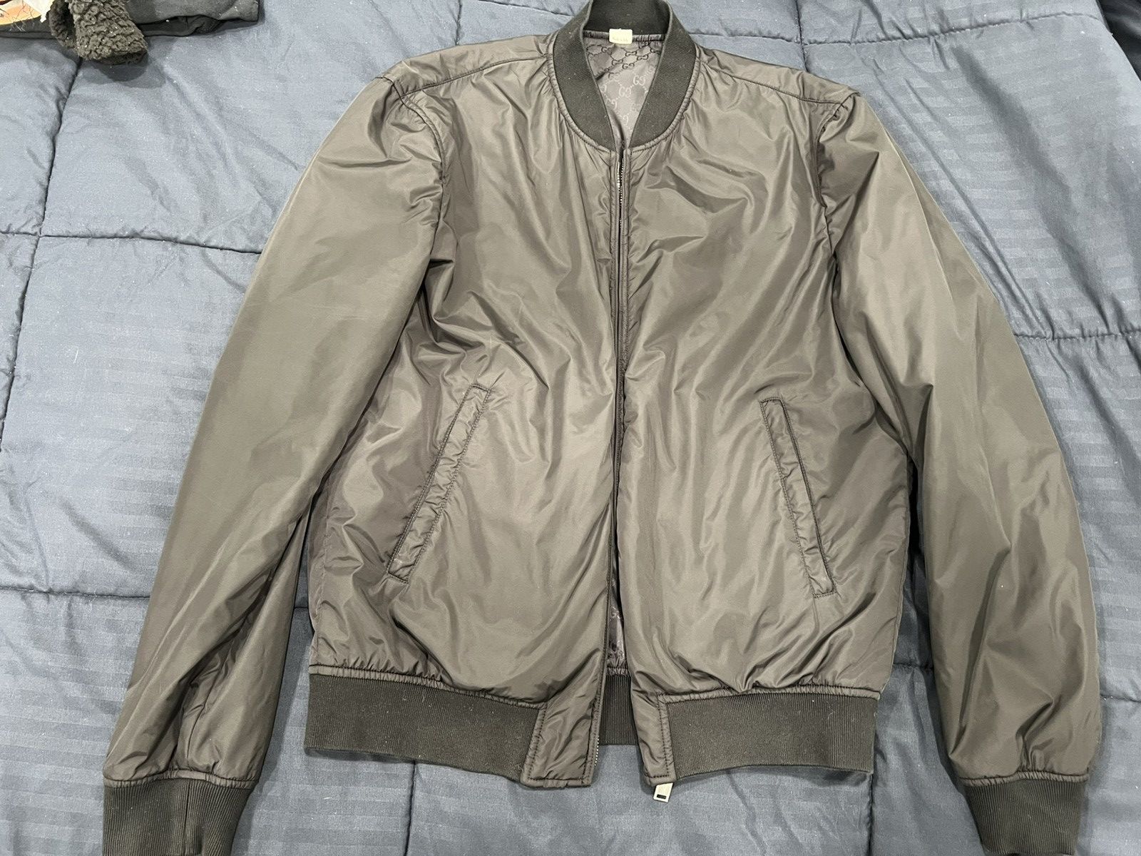 Gucci Gucci black reversible bomber jacket Size US L / EU 52-54 / 3 - 3 Thumbnail