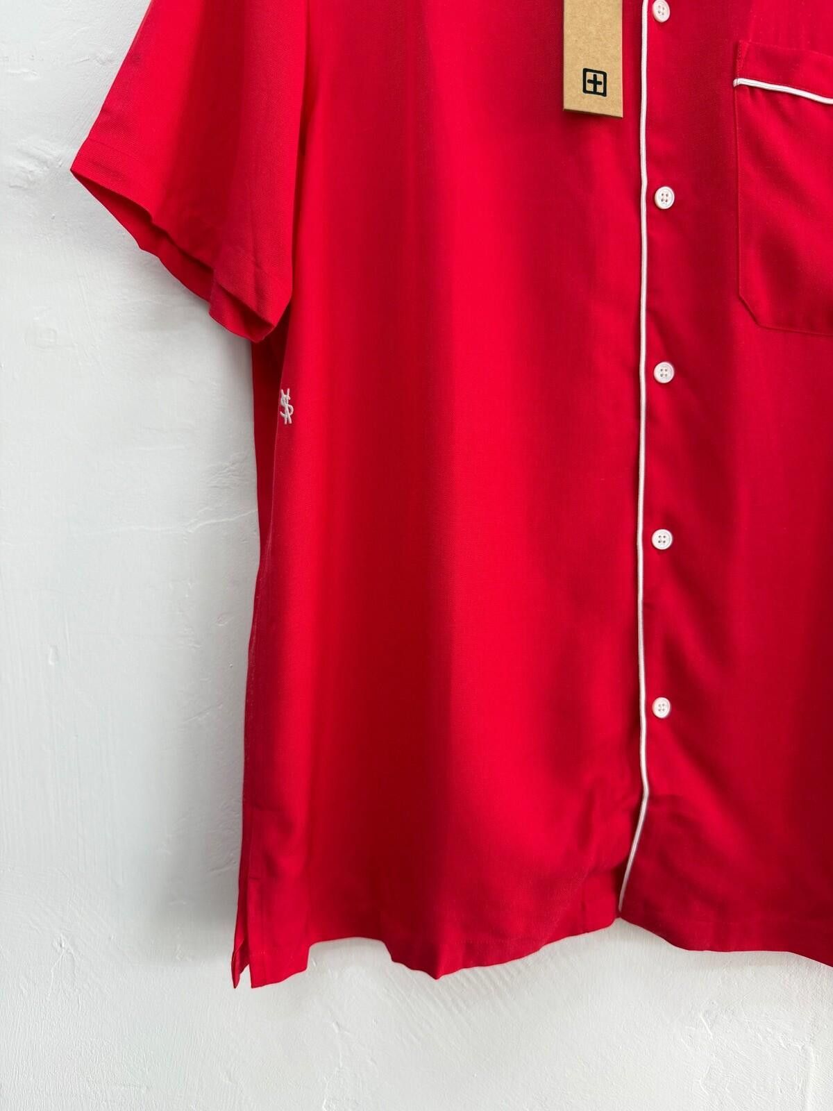 Ksubi new ksubi medium m short sleeve resort shirt downtown red Size US M / EU 48-50 / 2 - 3 Thumbnail