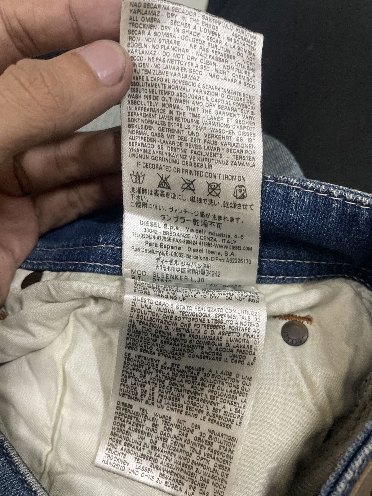 Diesel 💥DIESEL SLEENKER SKINNY FIT TRASHERED DENIM JEAN Size US 30 / EU 46 - 13 Thumbnail