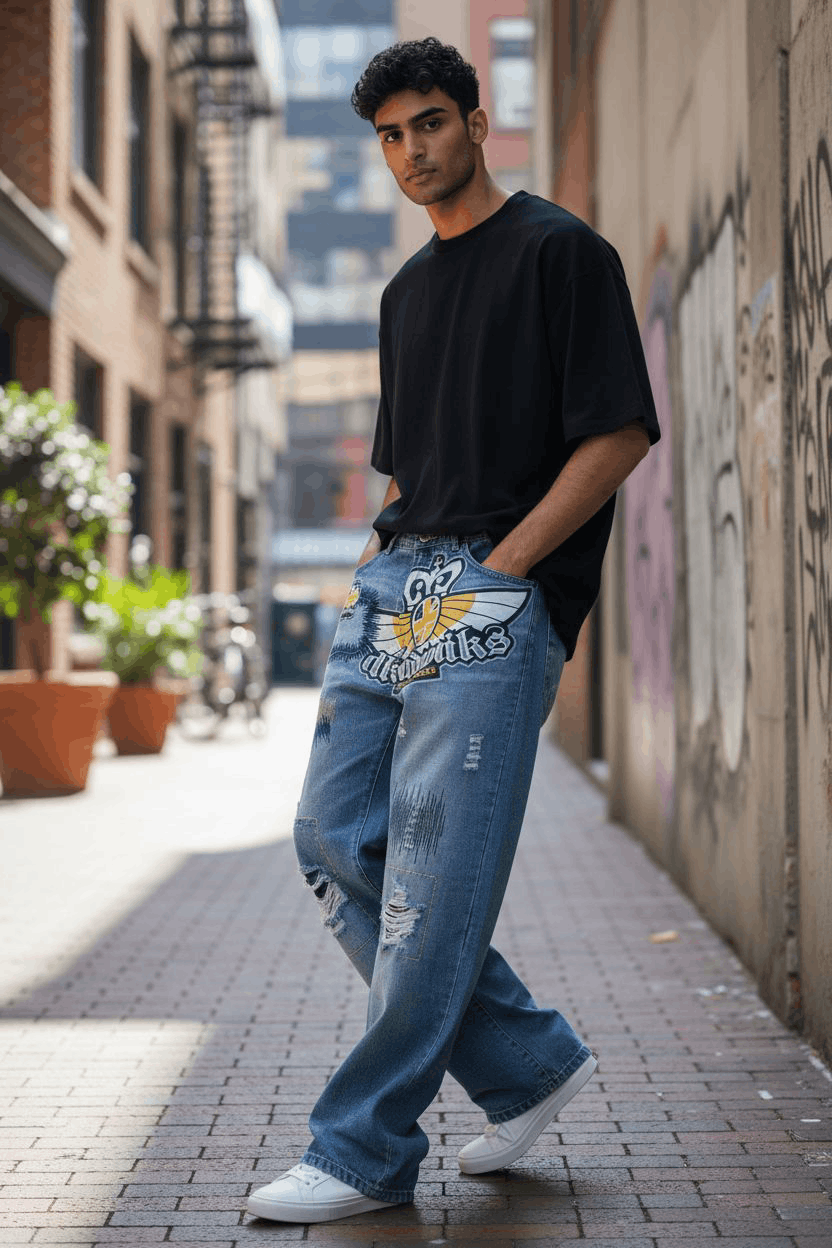 Akademiks Vintage Akademiks Loose Baggy Straight Leg Big Logo Jeans Size US 32 / EU 48 - 23 Thumbnail