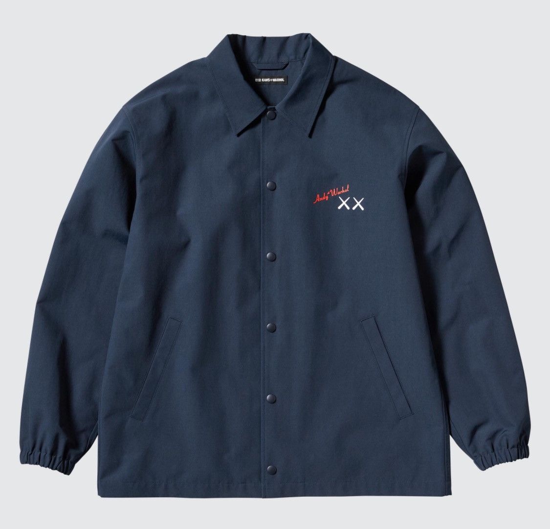 Andy Warhol × Kaws × Uniqlo Kaws Uniqlo Andy Warhol Navy Robot Coach Jacket DS Size M Size US M / EU 48-50 / 2 - 1 Thumbnail