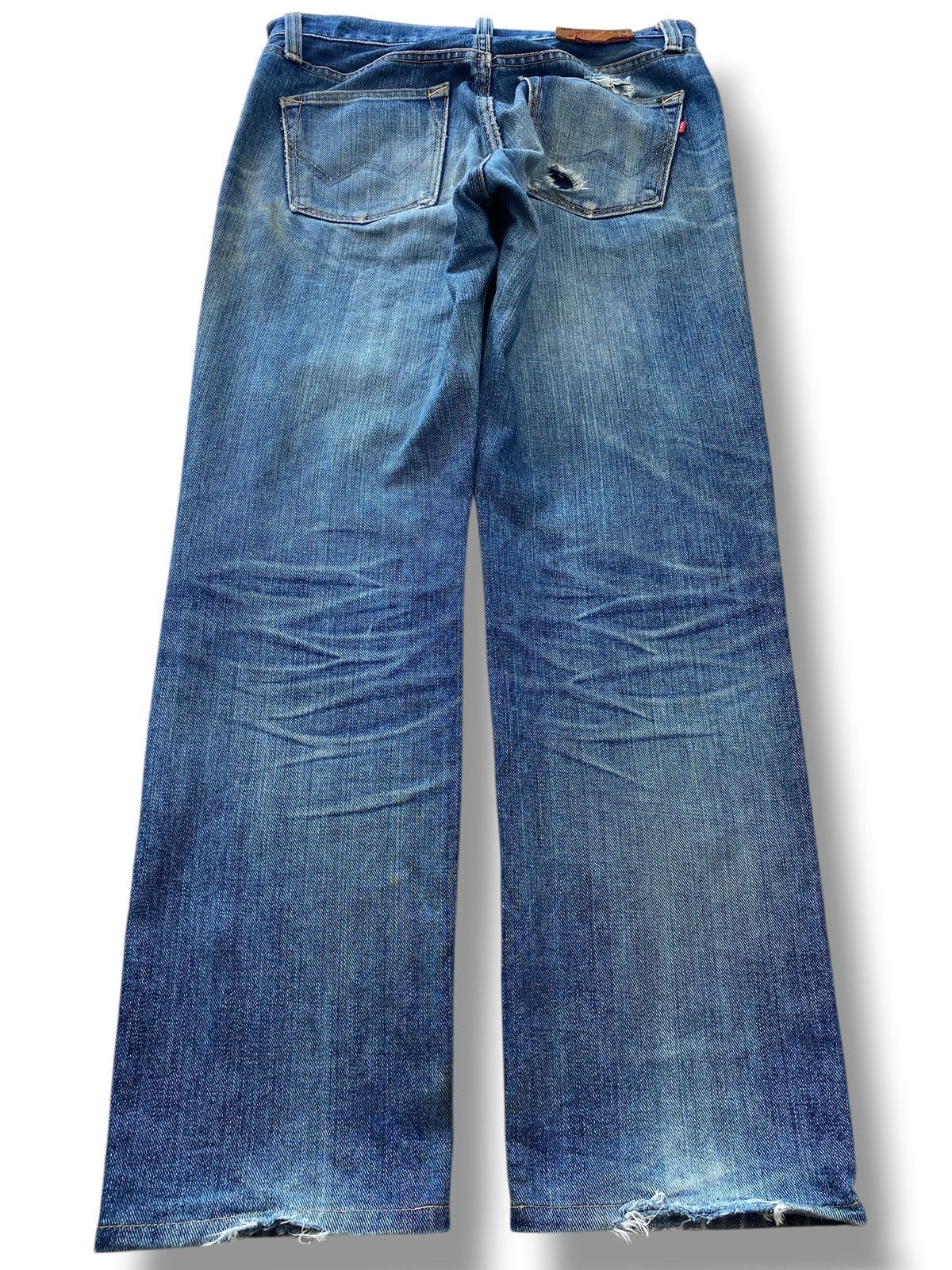 Edwin Edwin Faded Wash Whiskered Style Straight Leg Jeans Size US 30 / EU 46 - 3 Thumbnail