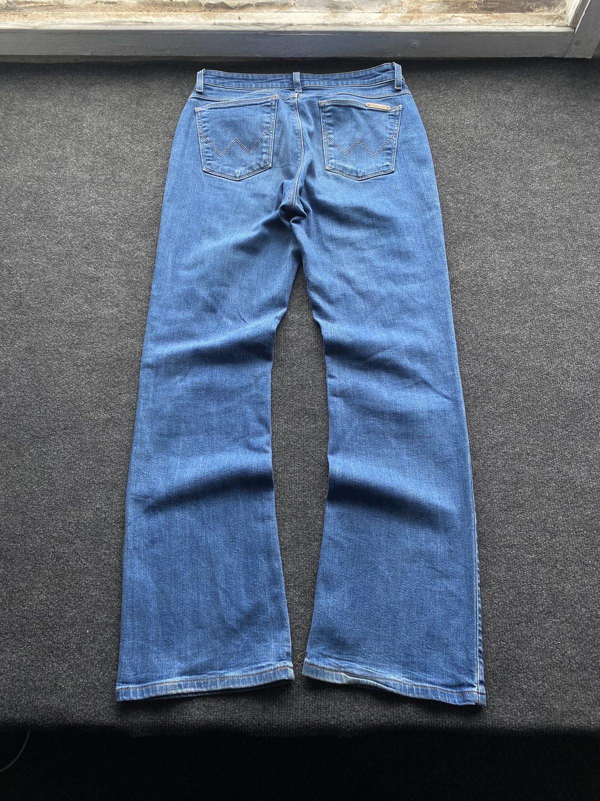 Wrangler 🔥Vntg Wrangler Sexy Bootcut Wom Jeans blue y2k 31 western Size 31" - 3 Thumbnail