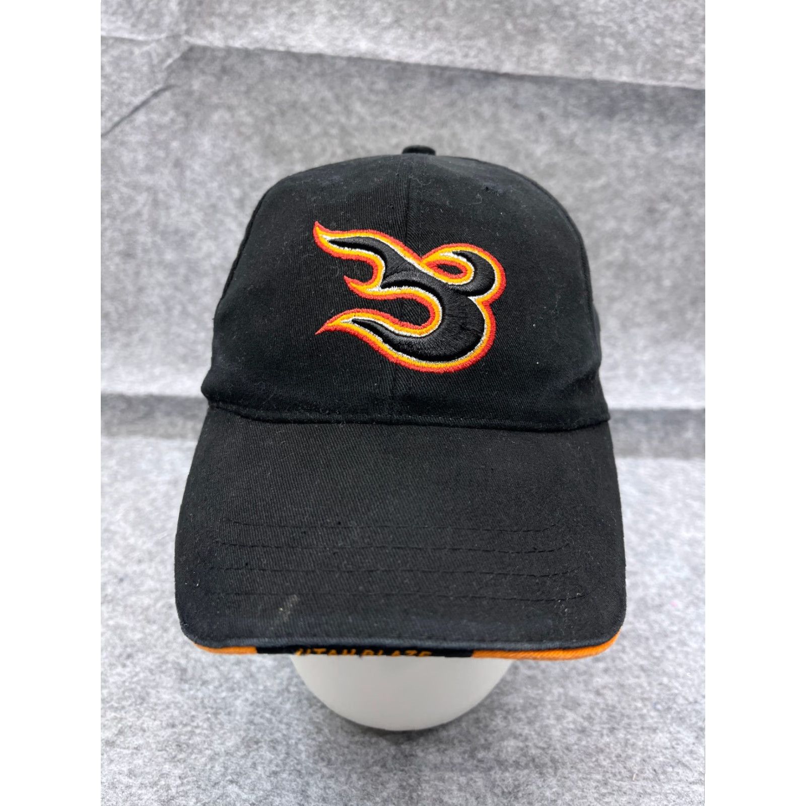 Vintage VINTAGE Utah Blaze Hat Cap Strap Back Adult One Size Black 100% Cotton Arena Football Size 44L - 2 Thumbnail