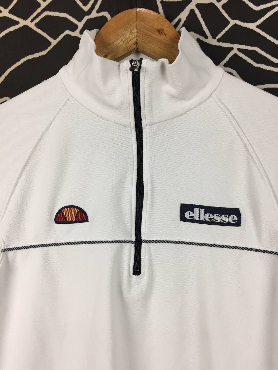 Ellesse Ellesse Ladies Quarter-Zip Pullover Technical Track Jacket Size L / US 10 / IT 46 - 3 Thumbnail