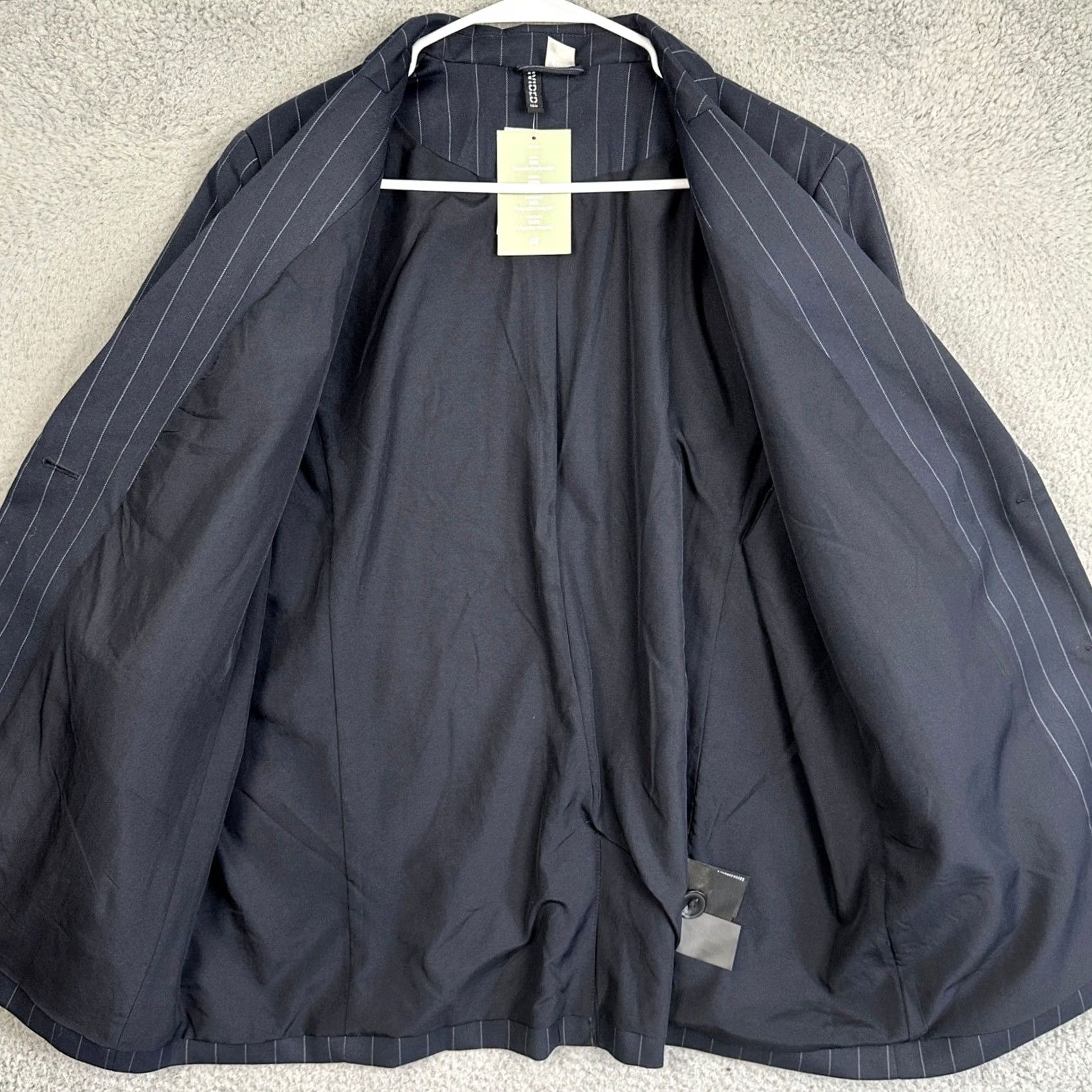 H&M H&M Divided Blazer Women L Dark Navy Pinstripe Office Size L / US 10 / IT 46 - 3 Thumbnail