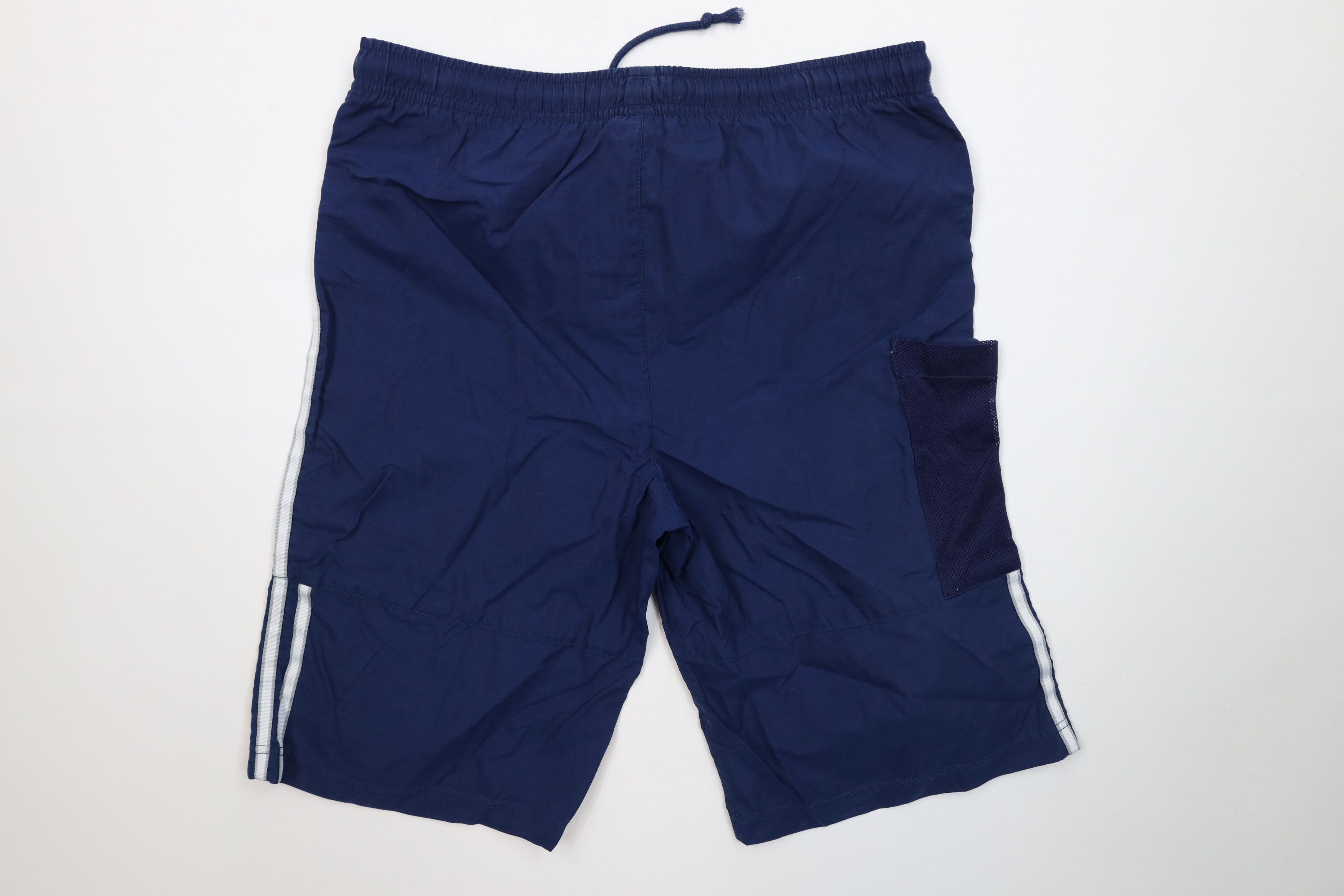 Adidas Vintage 90s Adidas Spell Out Striped Shorts Baggies Nylon Size US 32 / EU 48 - 9 Thumbnail