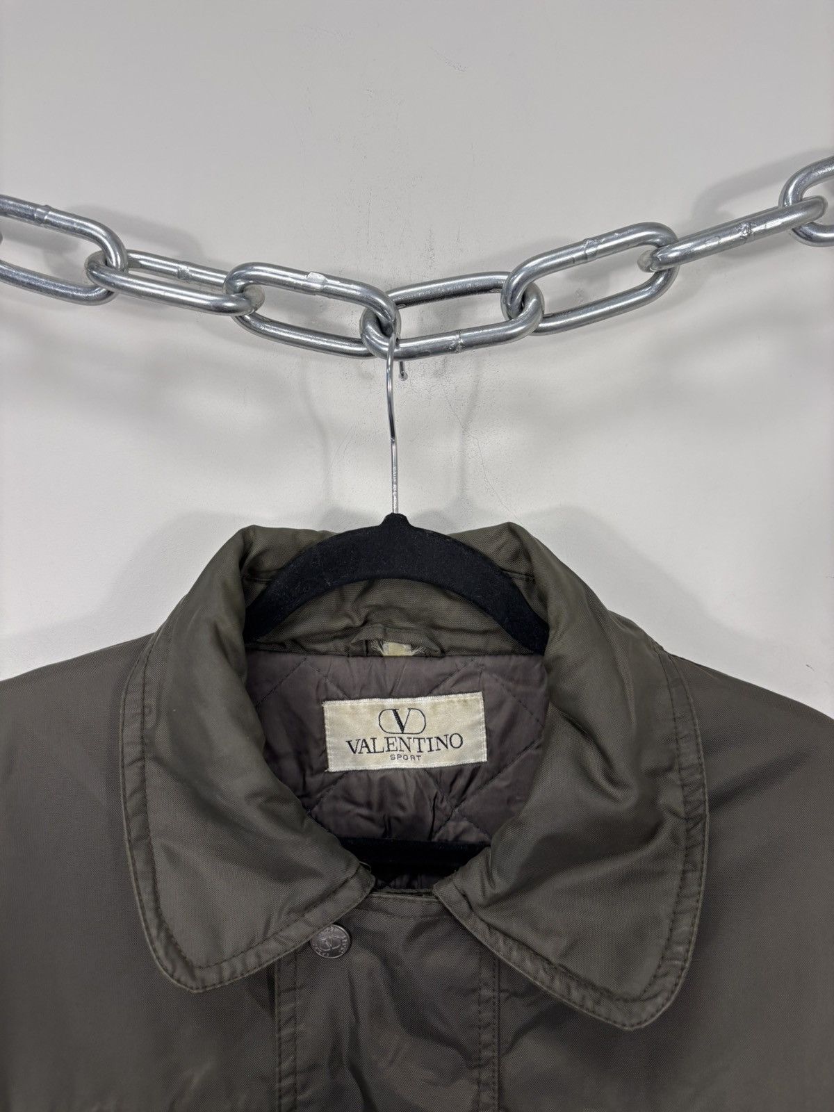 Valentino Vintage 1990s Valentino Sport Men’s Khaki Padded Jacket Coat Size US L / EU 52-54 / 3 - 10 Thumbnail