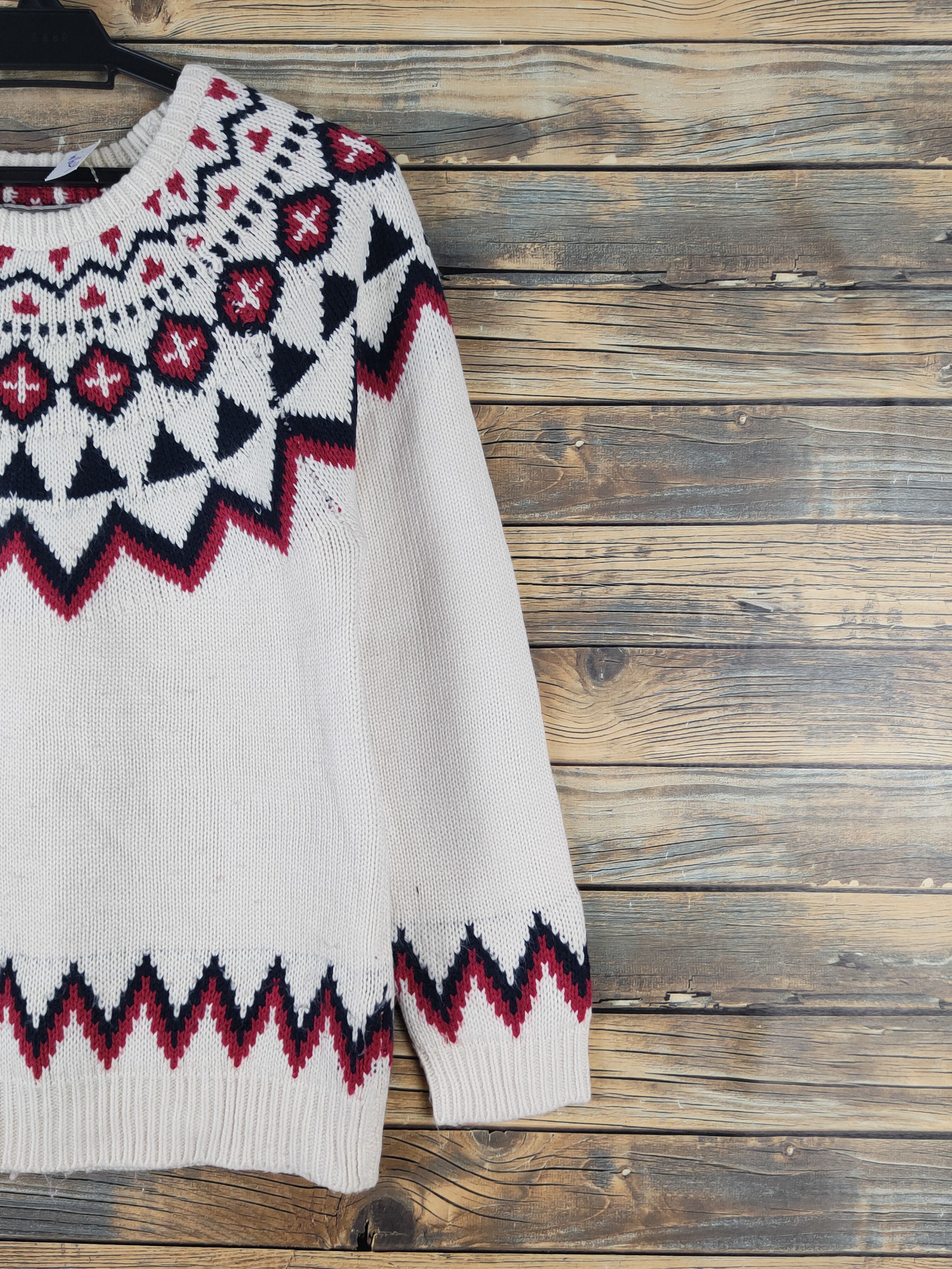 Homespun Knitwear × Japanese Brand × Vintage Local Motion Ivory Knitwear Sweatshirt #W1629 Size S / US 4 / IT 40 - 5 Thumbnail