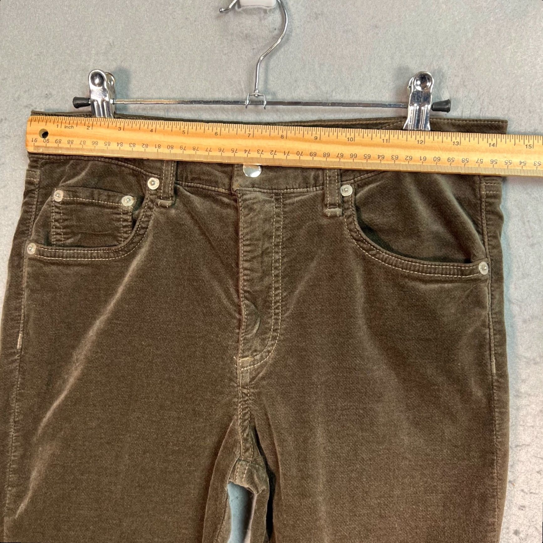 Rag & Bone Rag & Bone Pants 29 Brown 10-Inch Capri Skinny Corduroy Womens Size 29" - 6 Thumbnail
