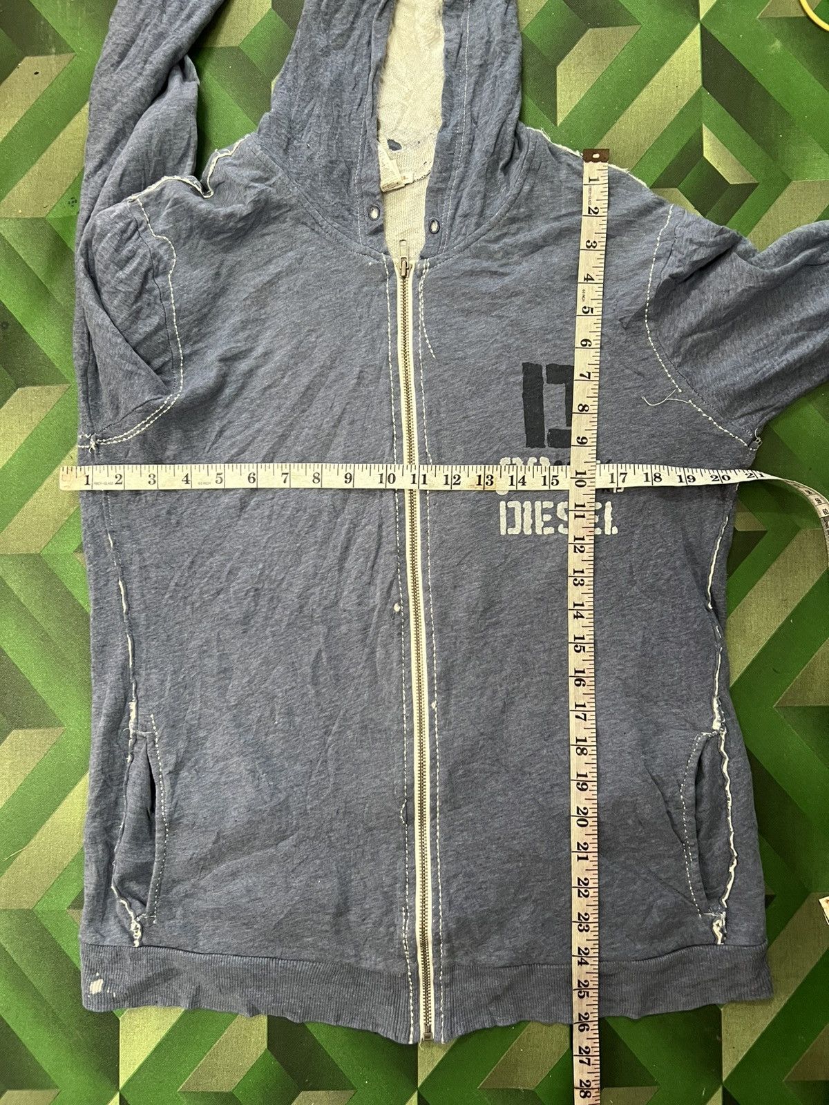 Diesel Vintage Diesil Distress Hoodie Size US M / EU 48-50 / 2 - 11 Thumbnail