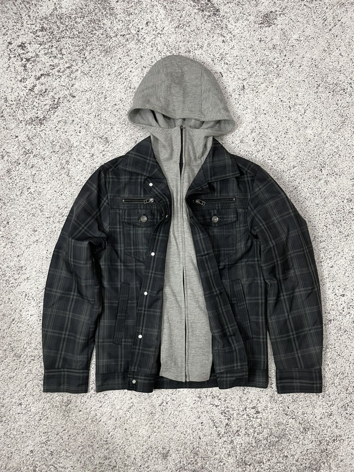 Japanese Brand Vkei Bareback Realdress Double Layer Checkered Jacket Size US M / EU 48-50 / 2 - 2 Thumbnail