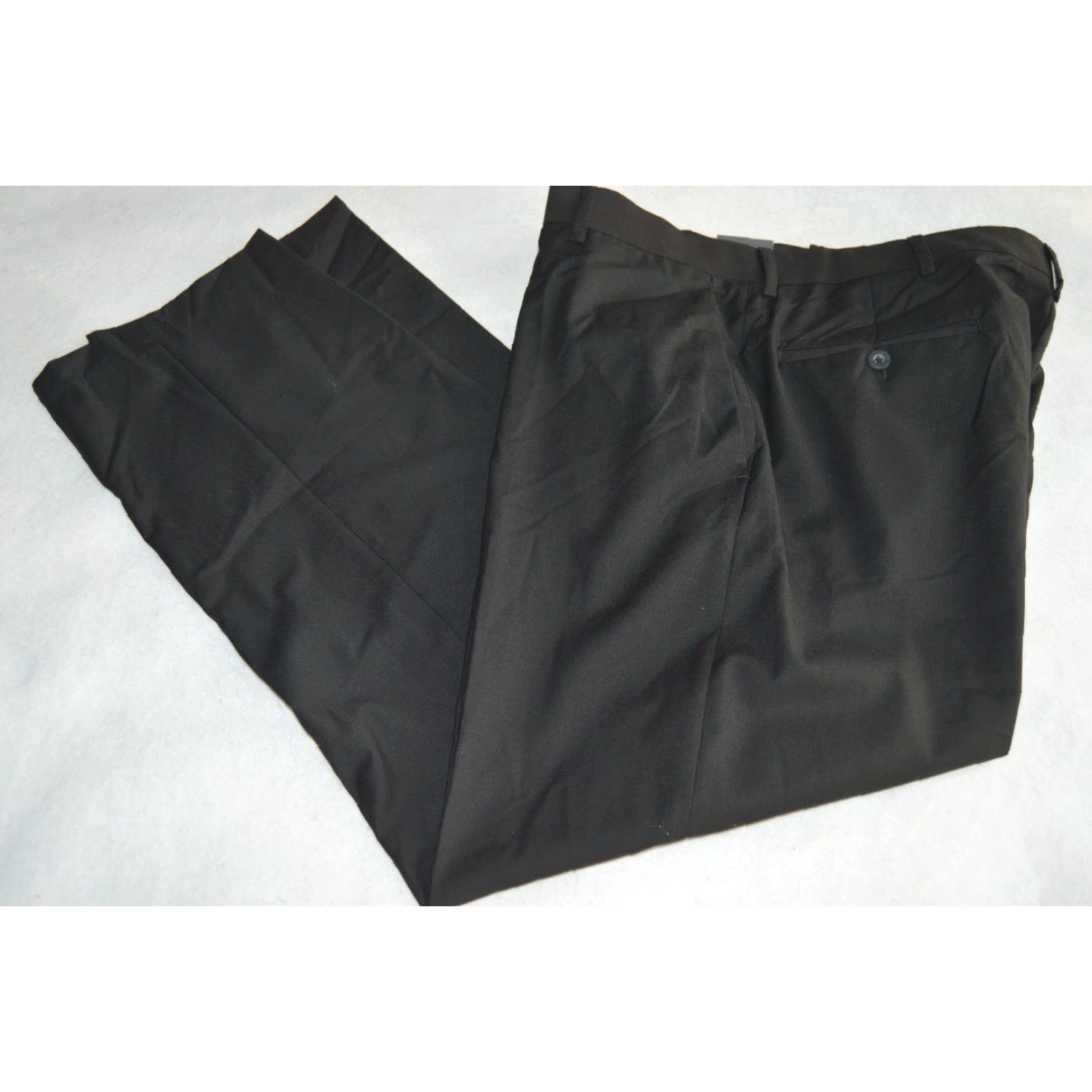 Kenneth Cole KENNETH COLE REACTION Flat Front PANTS Black mini cord SIZE 36 x 30 NWT Size US 36 / EU 52 - 2 Thumbnail