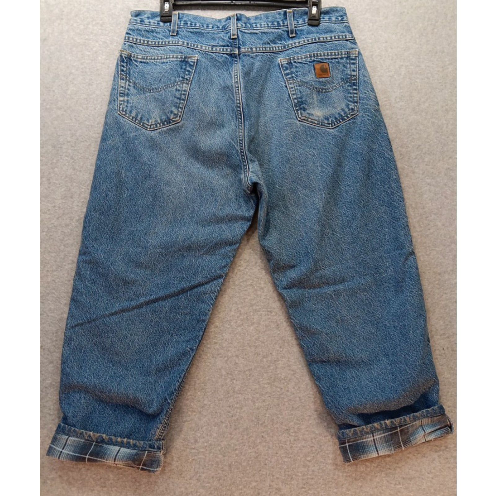 Carhartt VINTAGE Carhartt B21DST Jeans 40X30 Blue Denim Flannel Lined Medium Wash Mens Size US 40 / EU 56 - 7 Thumbnail