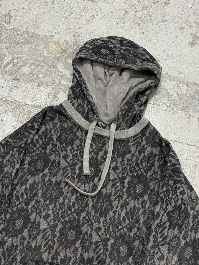 Dolce & Gabbana 2010s Dolce & Gabbana Grey Lace Pattern Wool Hoodie Size US M / EU 48-50 / 2 - 5 Thumbnail