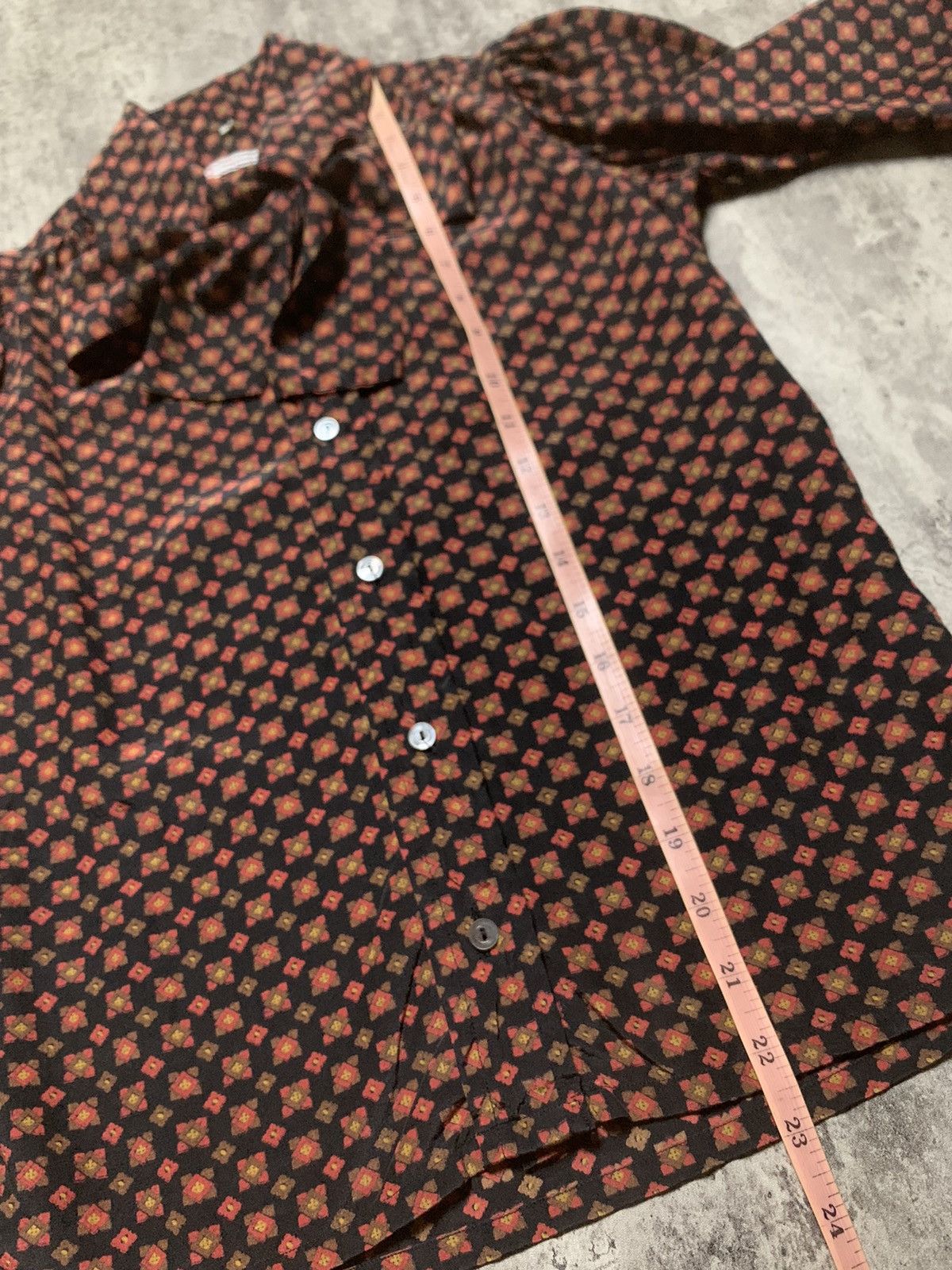 Saint Laurent Paris Vintage 70s Saint Laurent Rive Gauche Blouse Silk Tie Neck Size XS / US 0-2 / IT 36-38 - 12 Thumbnail