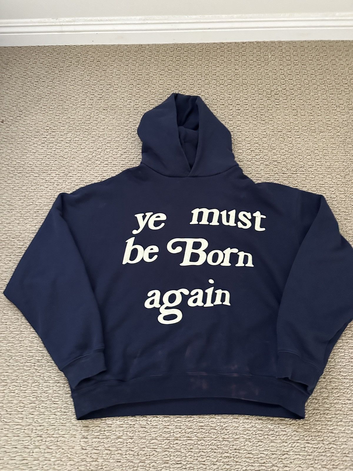 Cactus Plant Flea Market CPFM Navy Ye Must Born Again Hoodie | Grailed