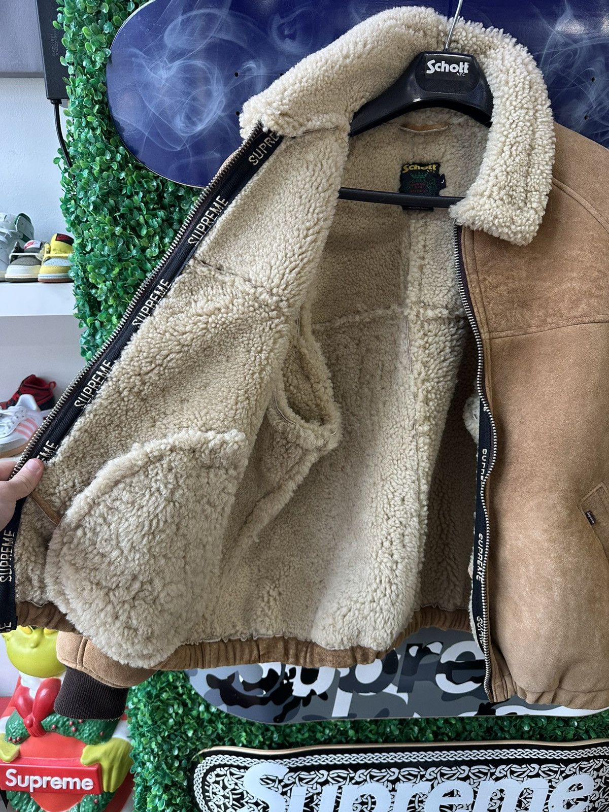 Supreme Schott Shearling Bomber Jacket