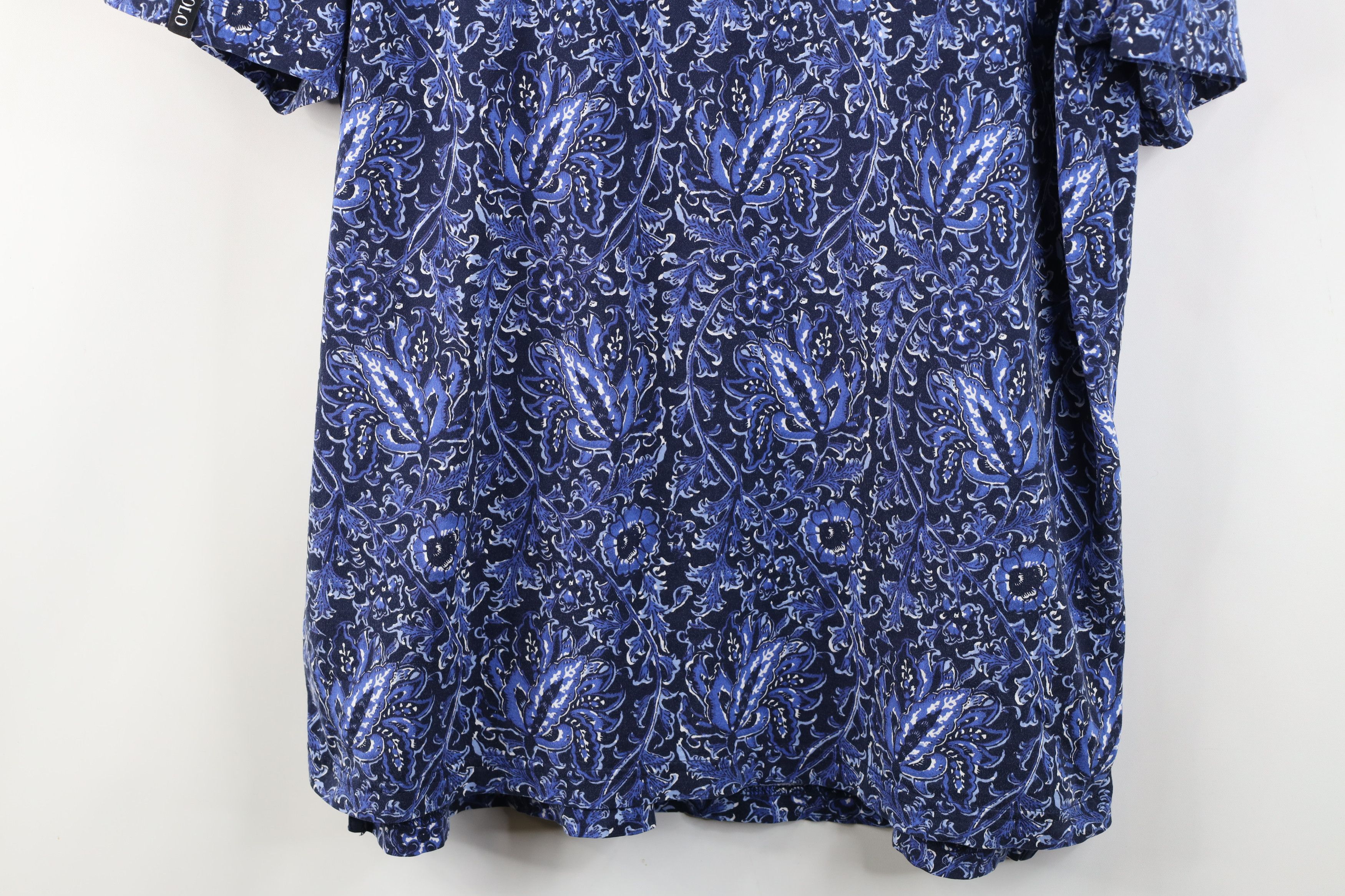 Ralph Lauren Vintage Y2K Ralph Lauren Over Print Collared Polo Shirt Blue Size US L / EU 52-54 / 3 - 3 Thumbnail