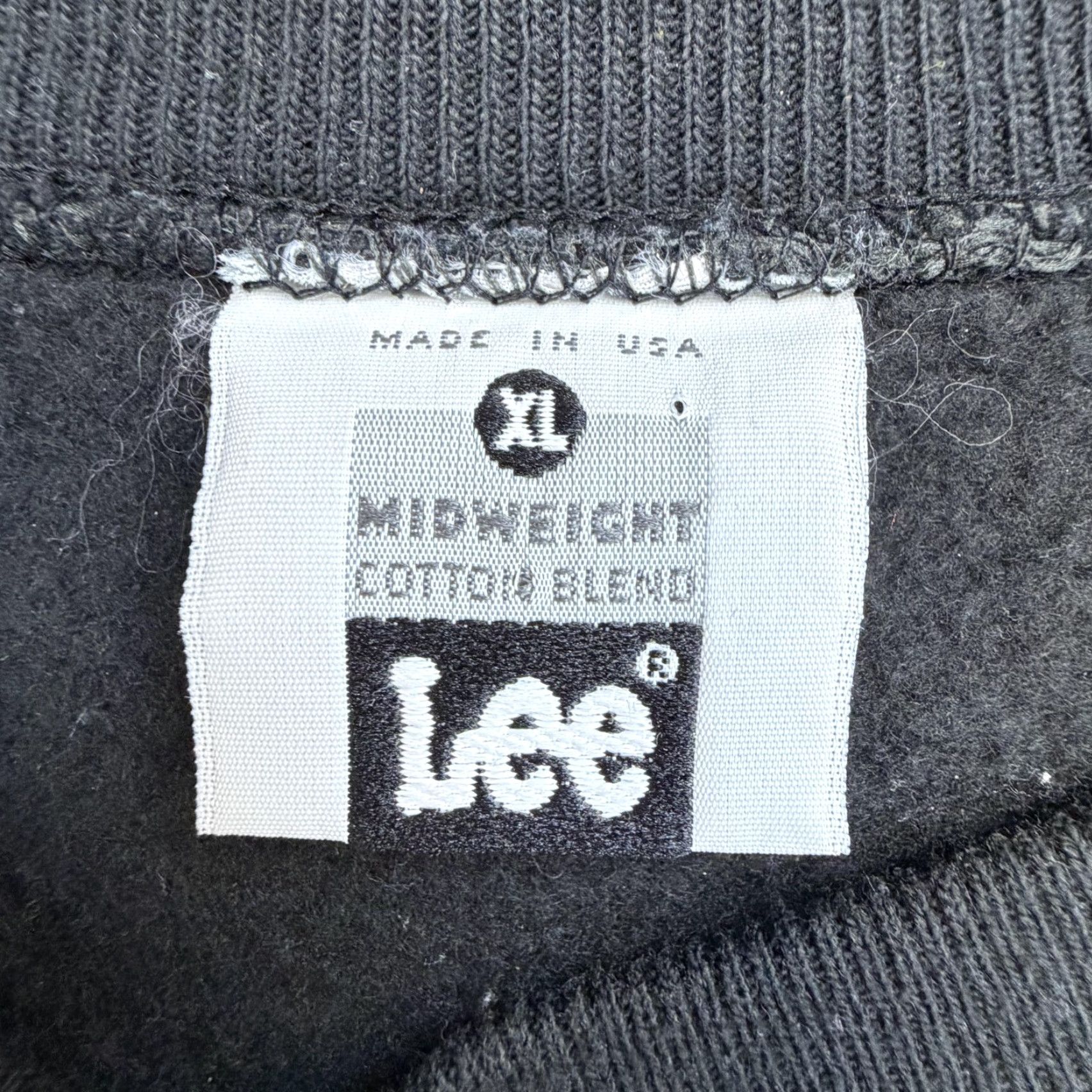 Lee VINTAGE Lee Sweatshirt Mens XL Black Graphic Print 1992 USA 90s Clinton Presidency Pullover Size US XL / EU 56 / 4 - 6 Thumbnail