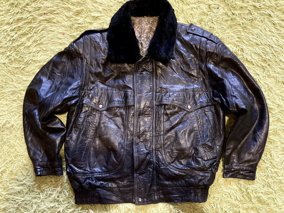 Verra Pelle Leather Bomber Jacket Men’s Genuine Leather