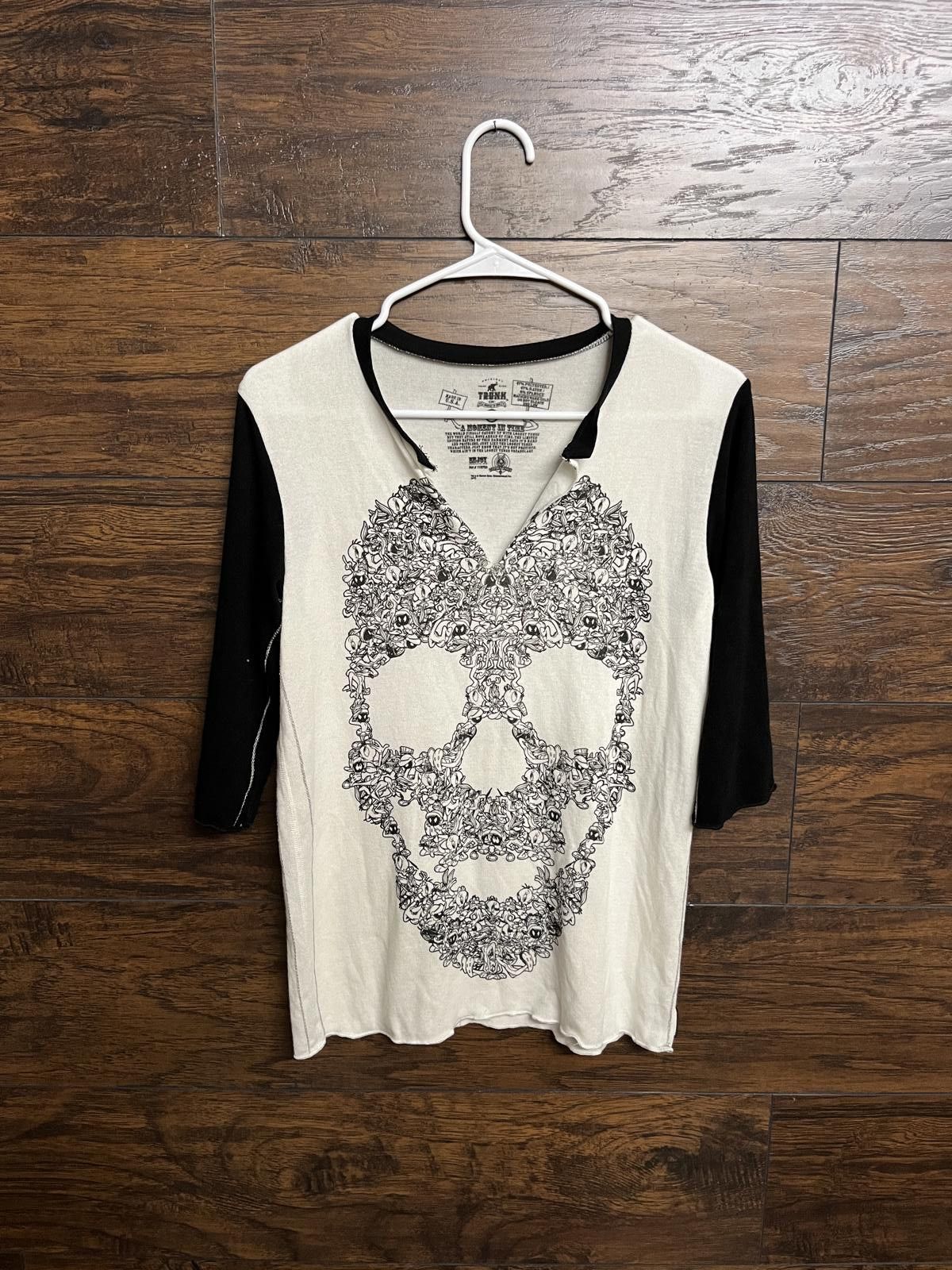 Trunk Ltd Rare Trunk LTD x Looney Tunes Character Skull Womens Shirt Size XS / US 0-2 / IT 36-38 - 1 Thumbnail