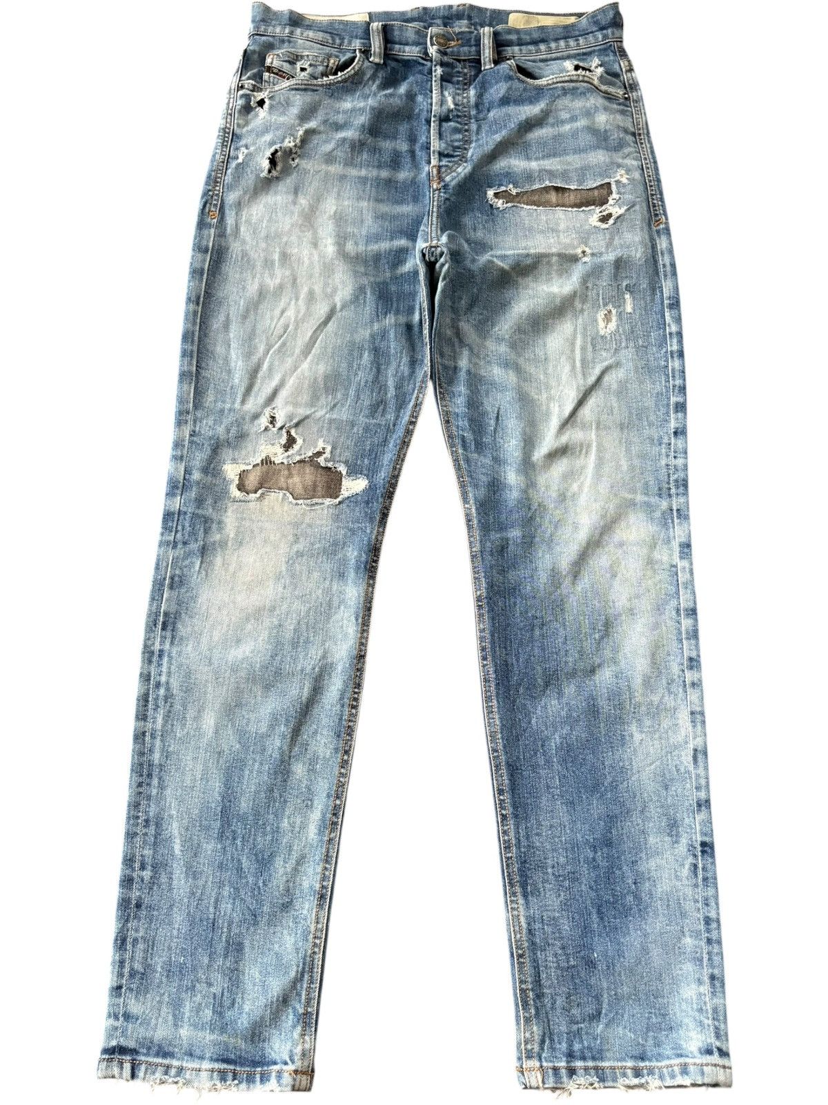 Diesel Vintage Italy Diesel D-Vider Distressed Patched Jeans Size US 30 / EU 46 - 1 Thumbnail