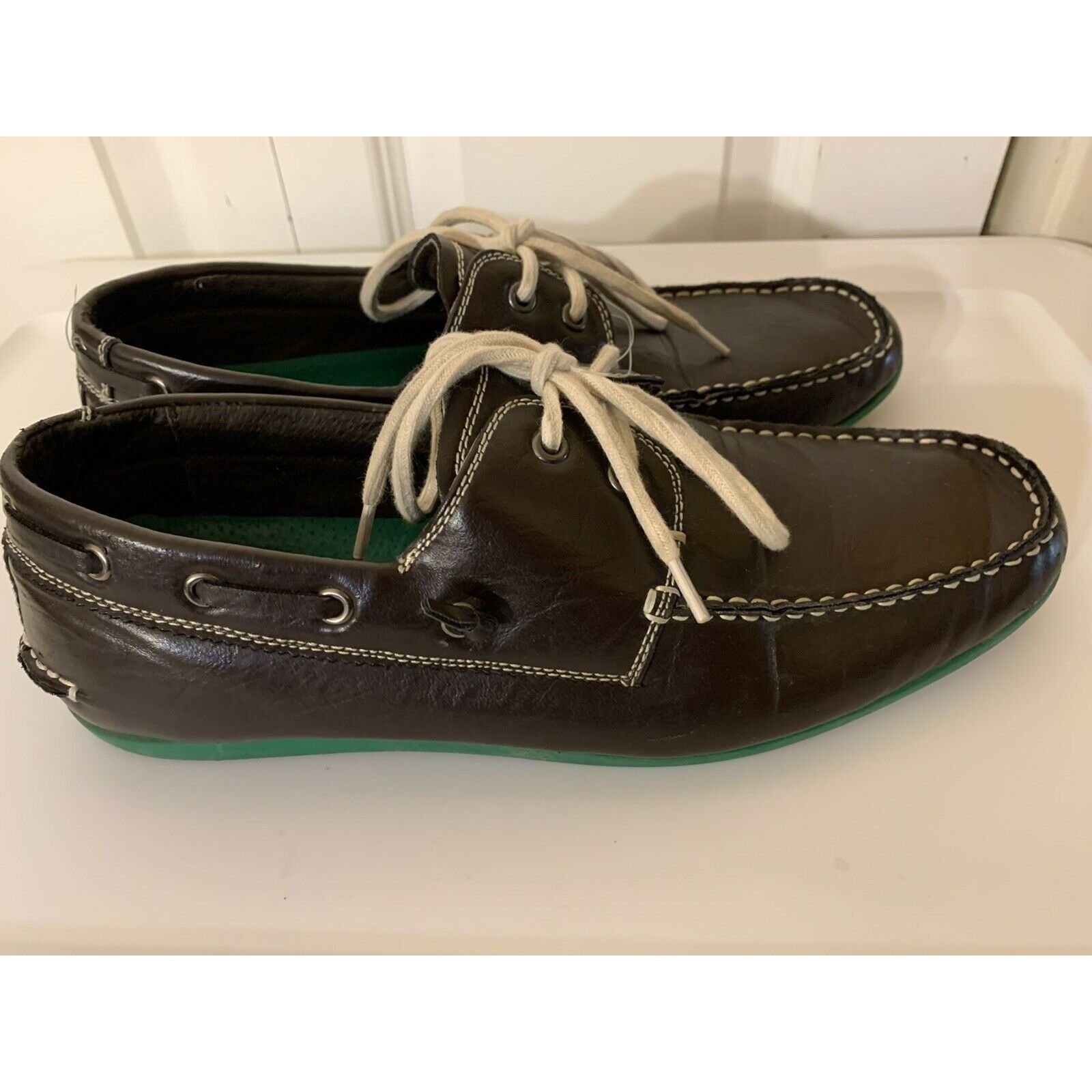 Madden NYC Madden "Gamer" Brown Leather Lined Boat Shoes Men’s Sz 10 Size US 10 / EU 43 - 4 Thumbnail