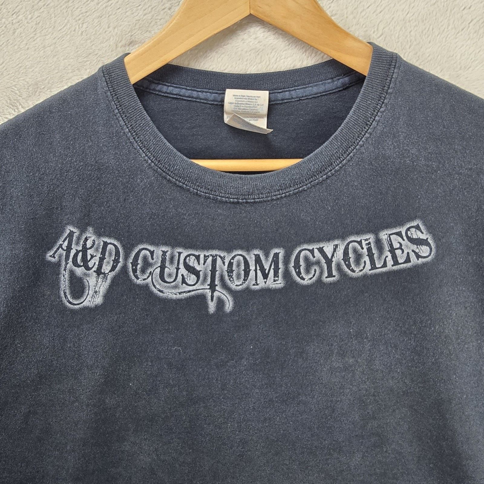 Gildan A&D Custom Cycles Shirt XXL Grunge Biker Harley Davidson Size US XXL / EU 58 / 5 - 3 Thumbnail