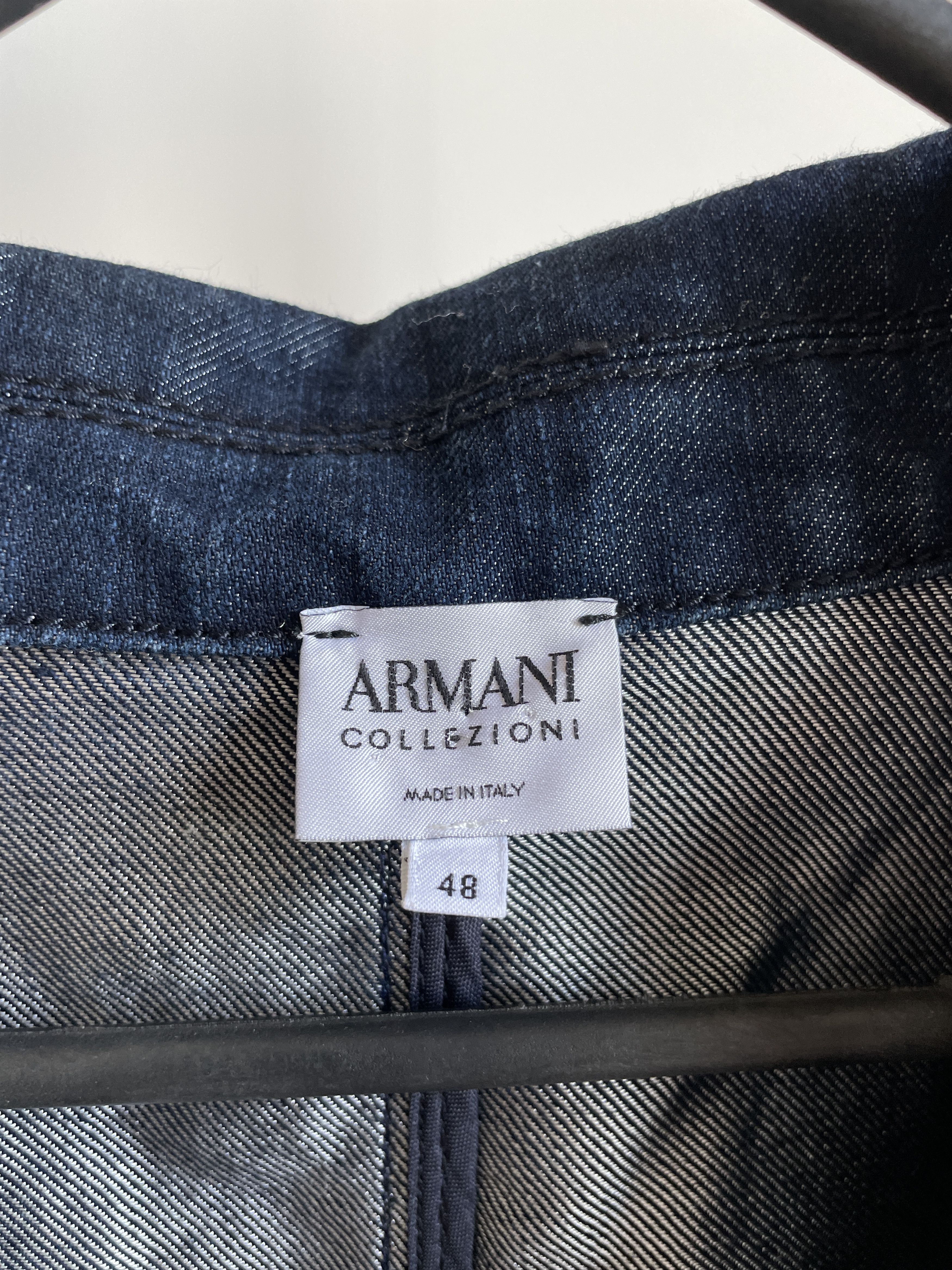 Armani Collezioni Armani Collezioni Womens Denim Blazer Size IT 48 Size XL / US 12-14 / IT 48-50 - 8 Thumbnail