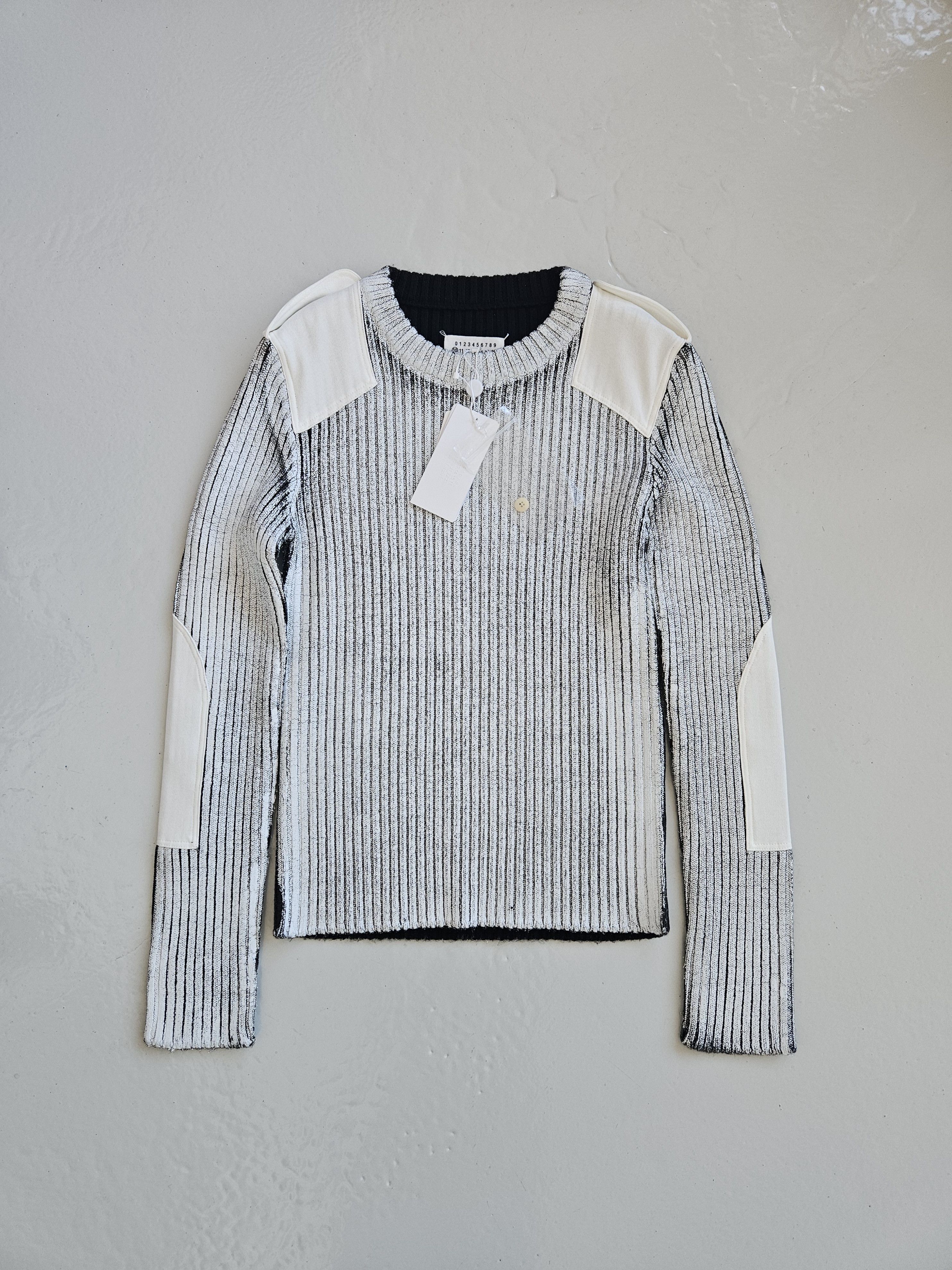 Maison Margiela AW2018 Maison Margiela handpainted ribbed sweater Size US S / EU 44-46 / 1 - 1 Thumbnail