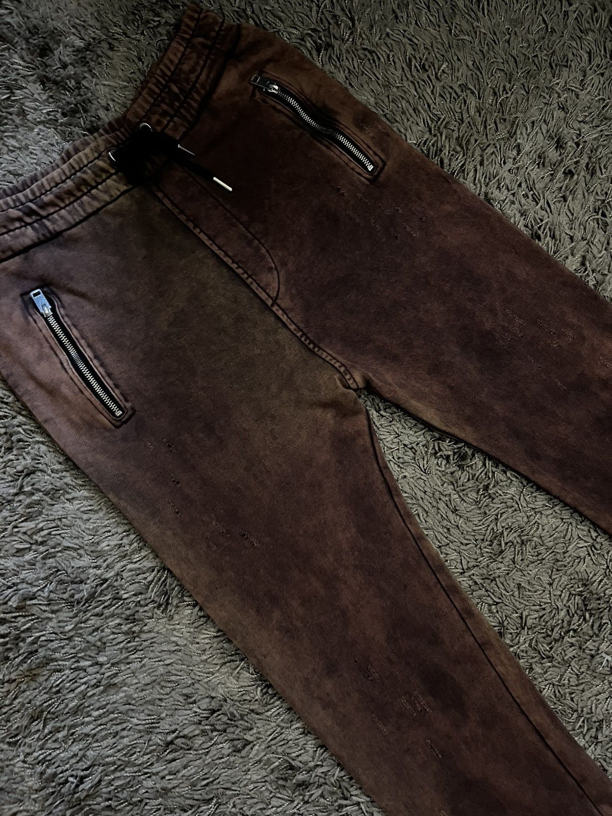 Diesel 2000s joggers dark distress rip edition #H4 Size US 30 / EU 46 - 4 Thumbnail