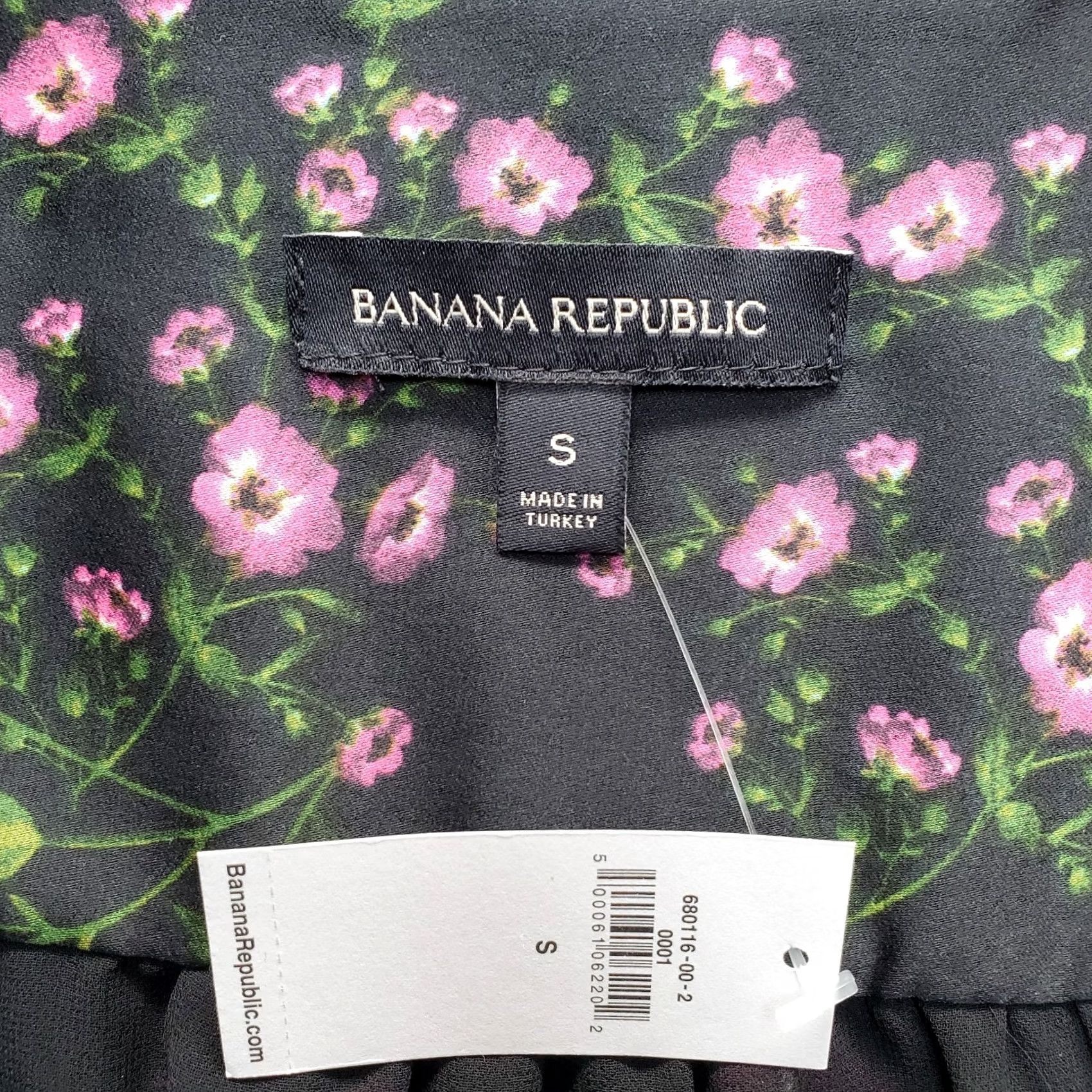 Banana Republic Banana Republic Women Blouse S Multicolor Floral Satin Long Sleeve Wrap Tie Front Shirt Size S / US 4 / IT 40 - 5 Thumbnail