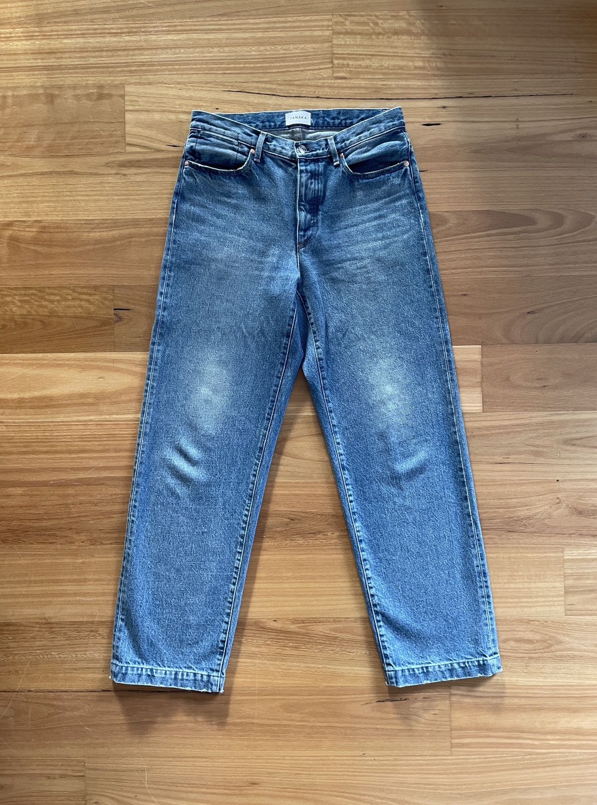 Japanese Brand × TANAKA Tanaka Blue Wide-Leg Selvedge Jeans Size US 30 / EU 46 - 1 Thumbnail