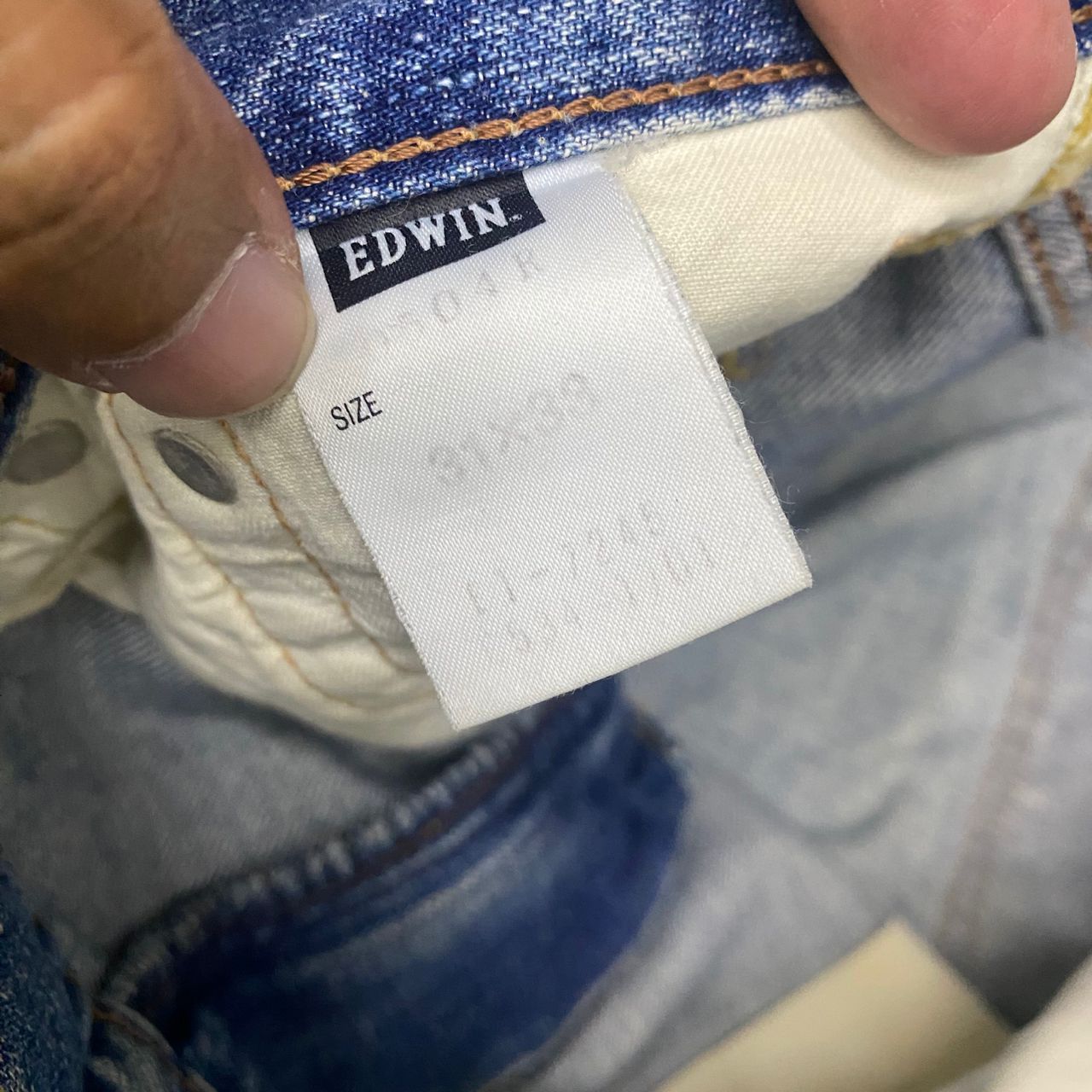 If Six Was Nine Vintage Edwin 504 Distressed Denim Kurt Cobain Style Size US 33 - 17 Thumbnail