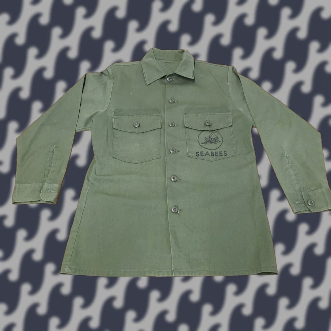 Vintage Vintage US Navy Seabees Men's Green Uniform Shirt S/M User: Vintage US Navy Seabees Men's Green Uniform Shirt S/M Size US S / EU 44-46 / 1 - 1 Thumbnail