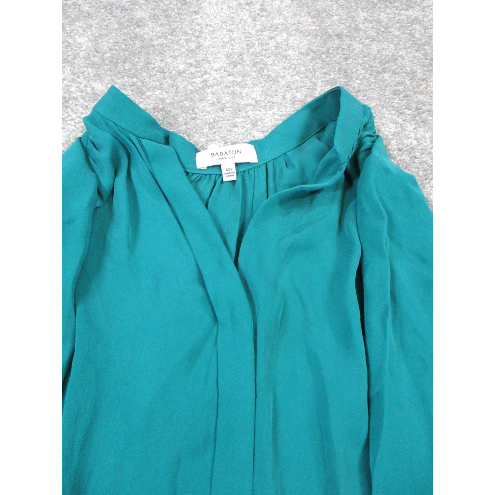 Vintage VINTAGE Babaton Green Silk Dress Womens 2XS Knee Length Sheath Business Casual Party Size XXS / US 00 / IT 34 - 2 Thumbnail