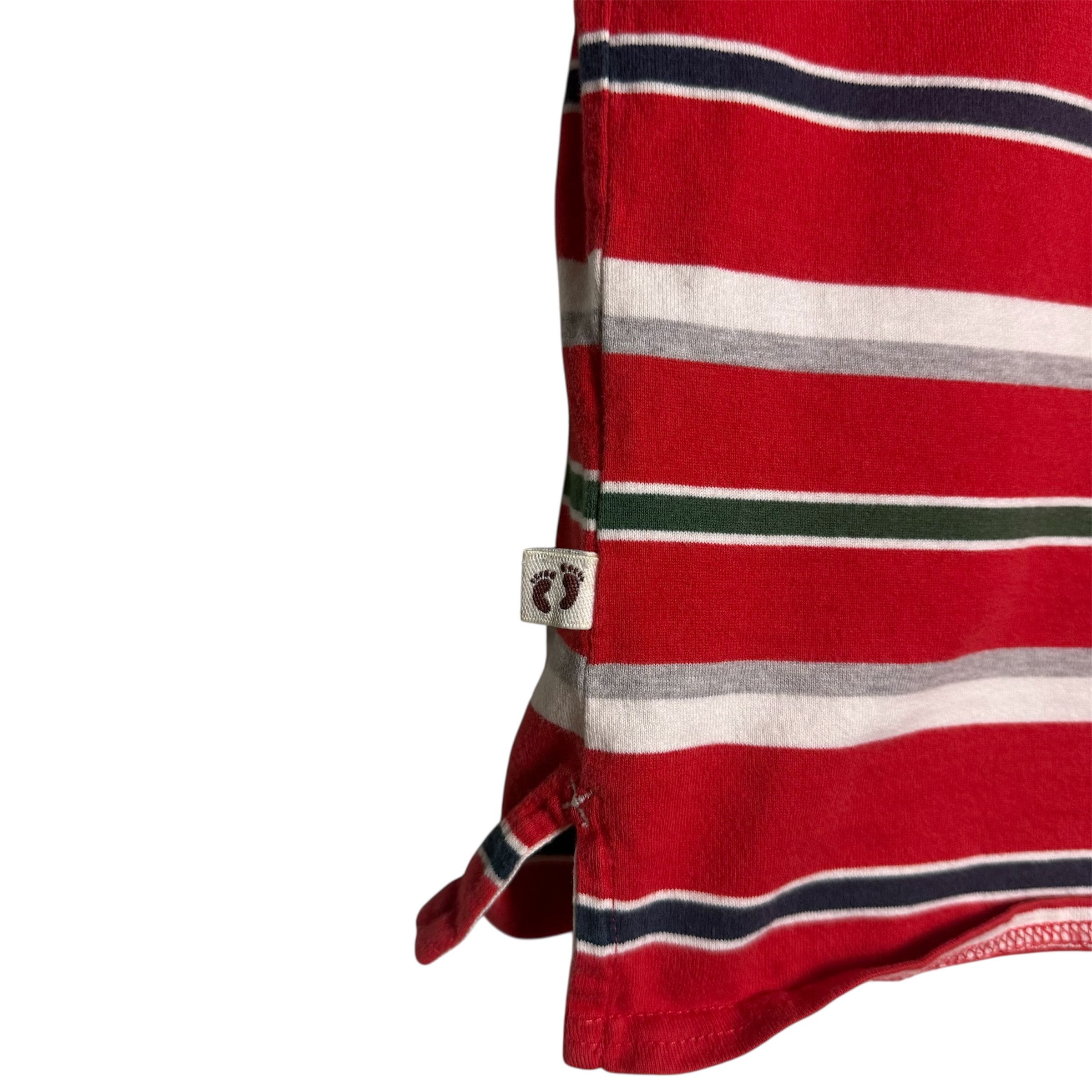 Hang Ten 🔥RARE🔥Vintage Hang Ten Stripes Wooden Button Polo Shirt Size US L / EU 52-54 / 3 - 6 Thumbnail
