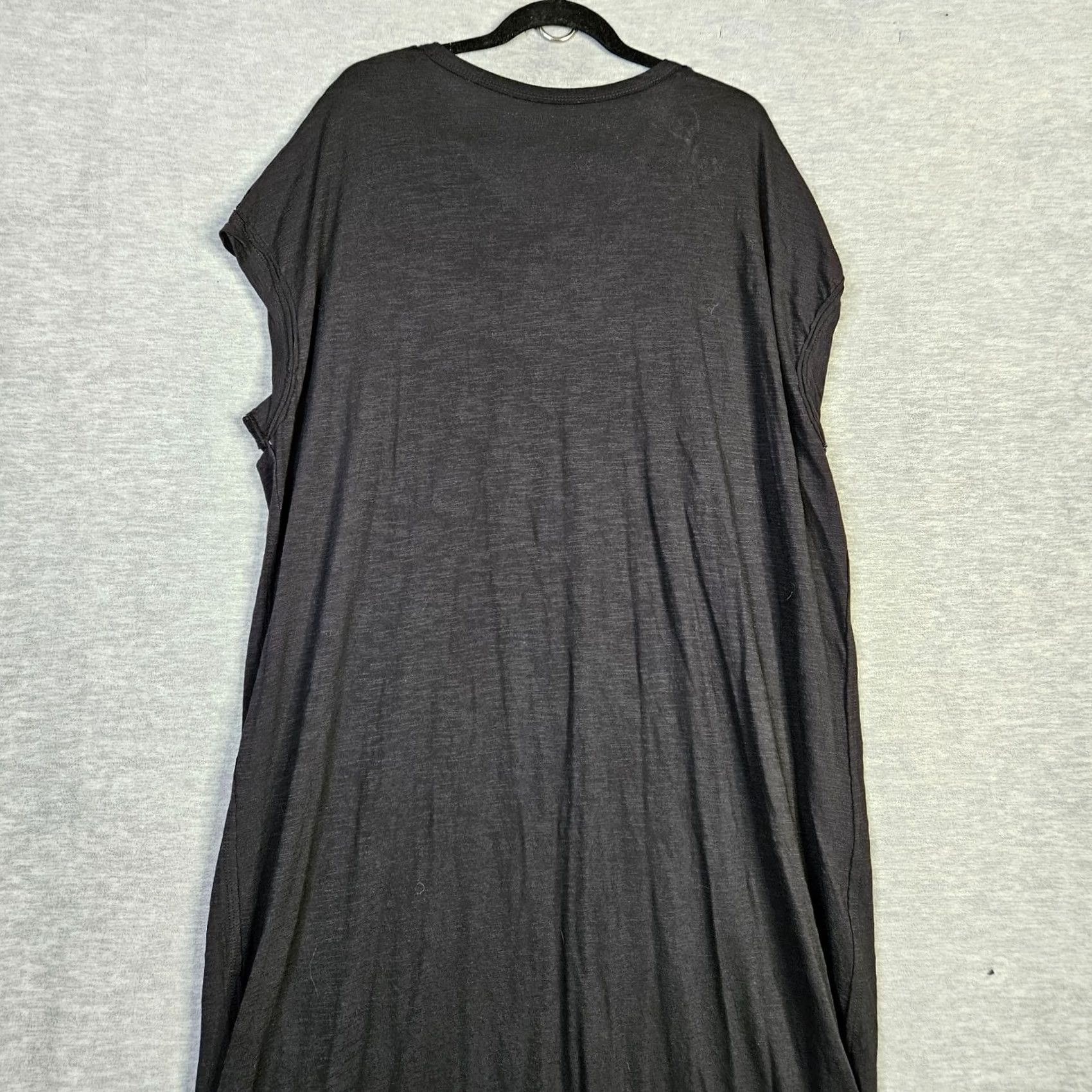 Vintage Natural Life Women's XL Black Jersey Knit Cotton Tee Midi Dress Dress Black Jersey Knit Cotton Tee Midi Dress Size XL / US 12-14 / IT 48-50 - 6 Thumbnail