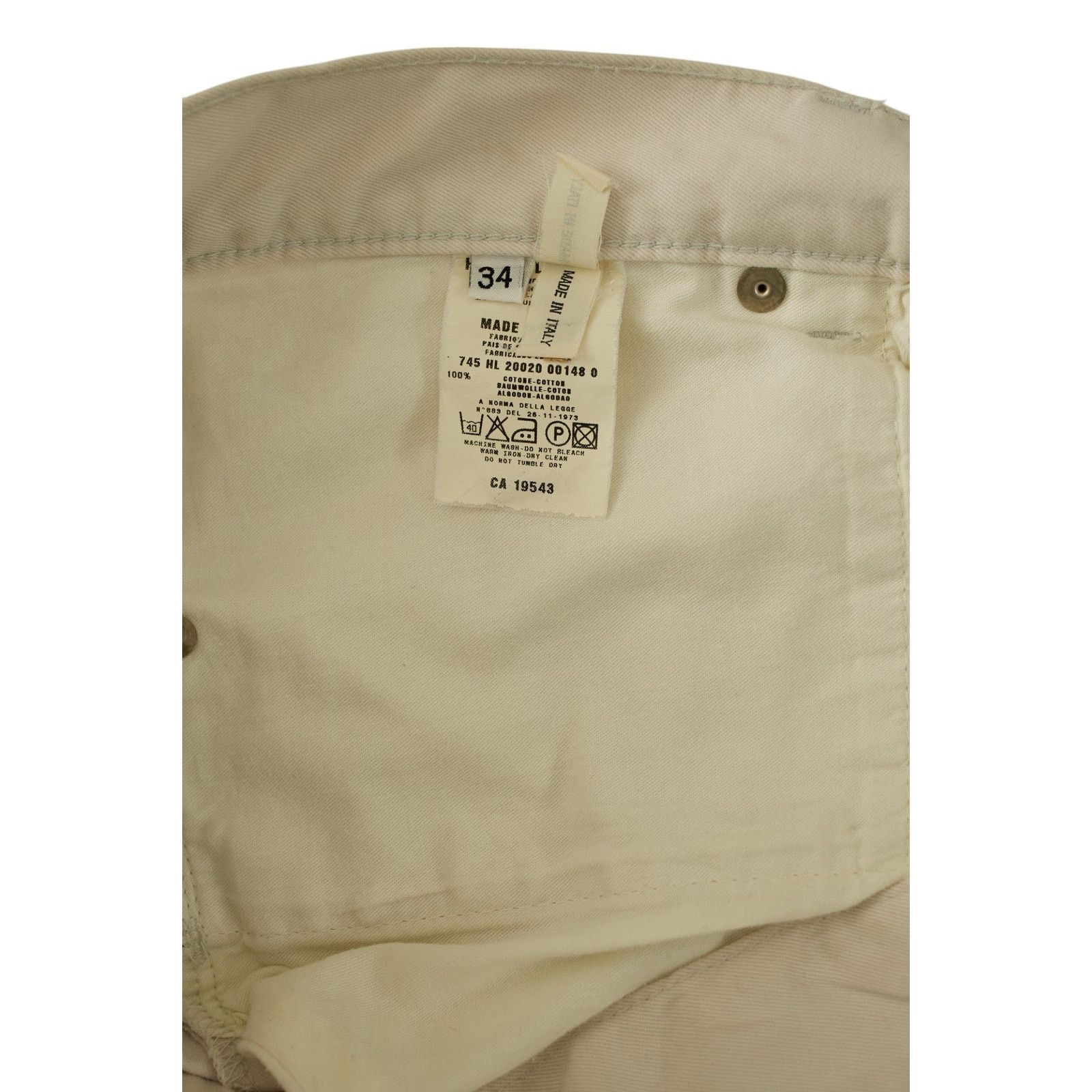 Helmut Lang 1998 White Denim Pants Size US 34 / EU 50 - 3 Thumbnail