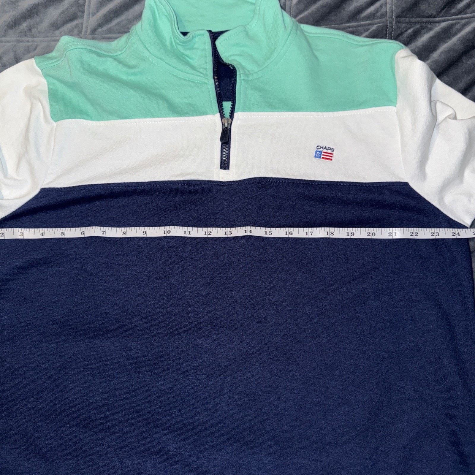 Chaps Chaps Color Block Fleece 1/4 Zip Sweatshirt XL Coastal Y2K Size US XL / EU 56 / 4 - 6 Thumbnail