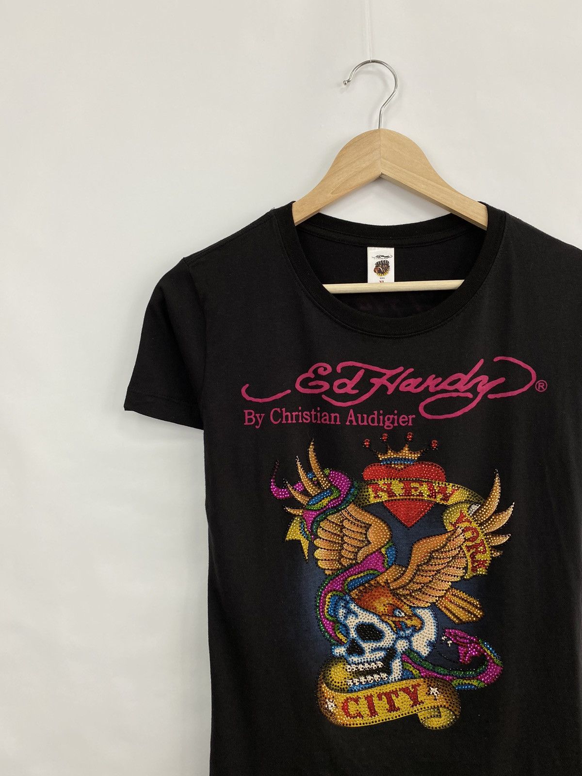 Ed Hardy 🇺🇸 Vintage Ed Hardy Christian Audigier Y2K T-Shirt Rare Retro Size L / US 10 / IT 46 - 3 Thumbnail